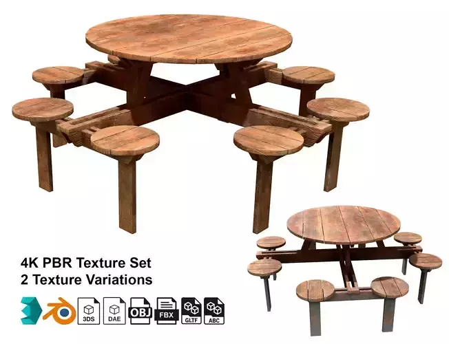 Picnic Bench 8-Old Version