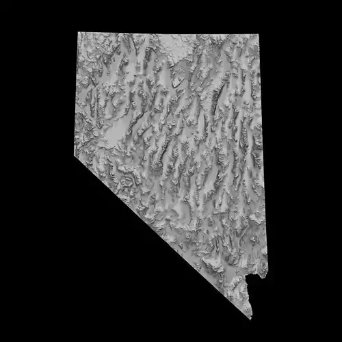 3D Topographical Map of Nevada