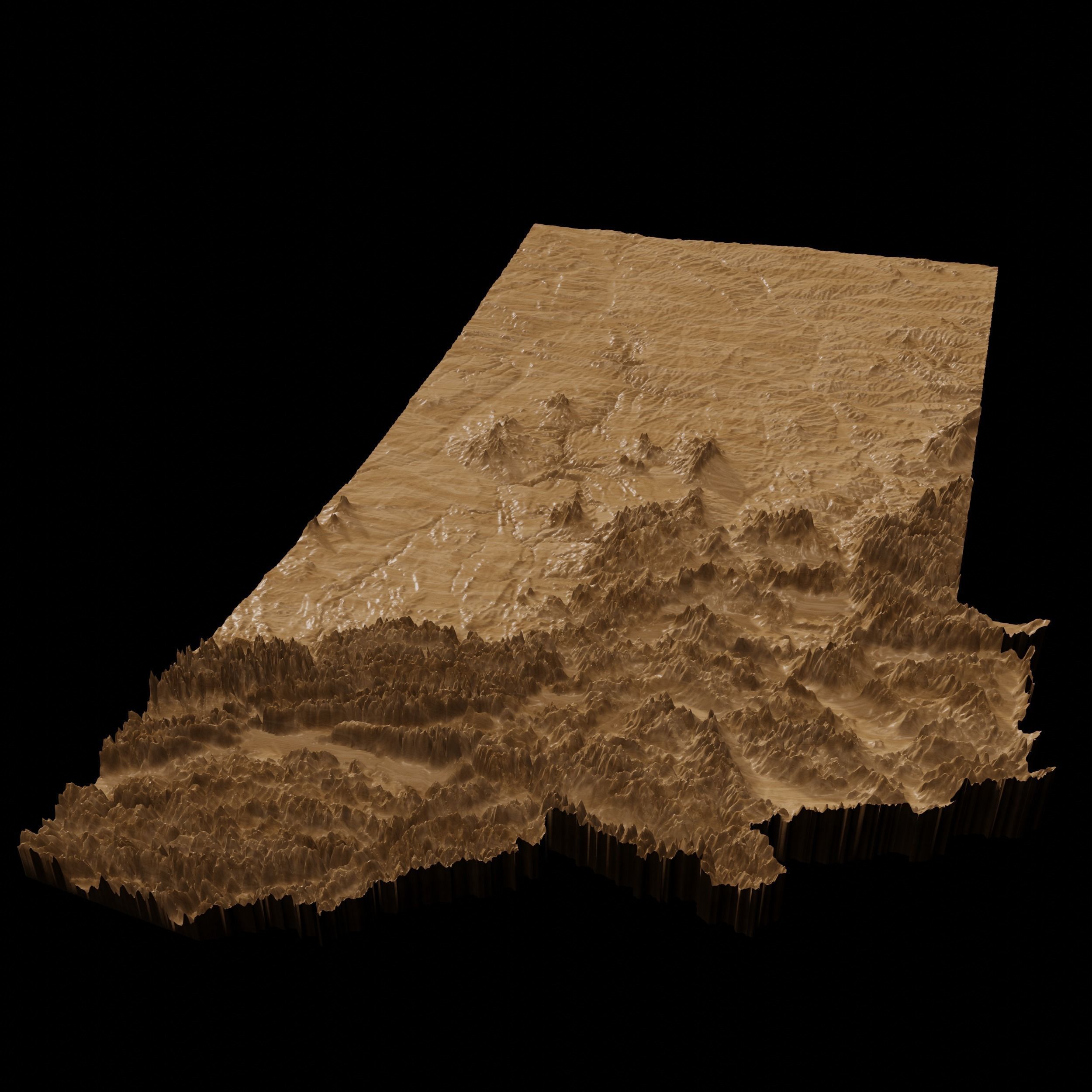 3D Topographical Map of Montana 3D print model_4