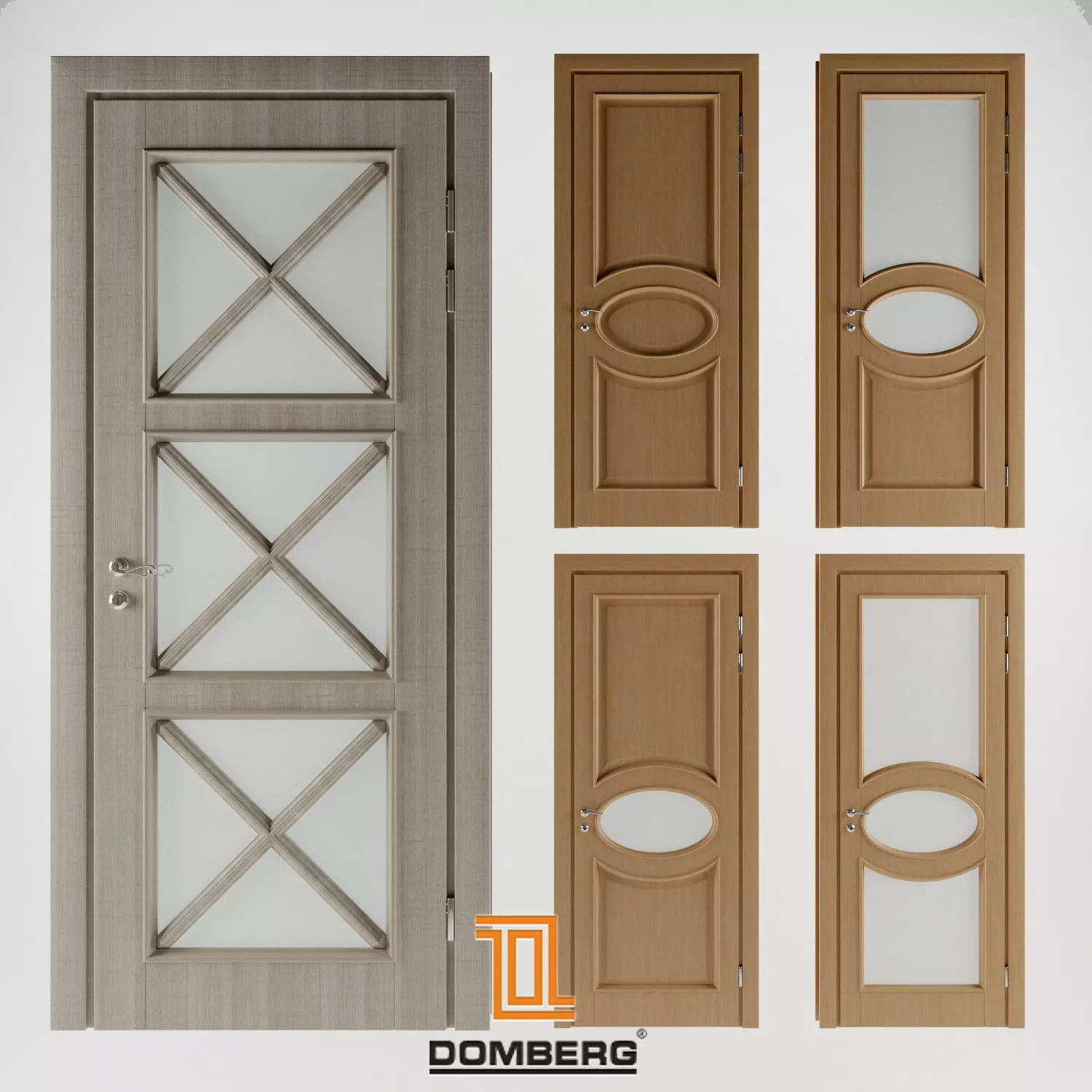 Two kind of Domberg doors 3D model