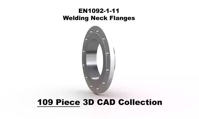 EN1092-1-11 Welding Neck Flanges 3D model