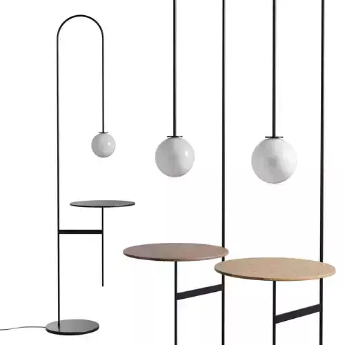 Light with a table by Living Divani