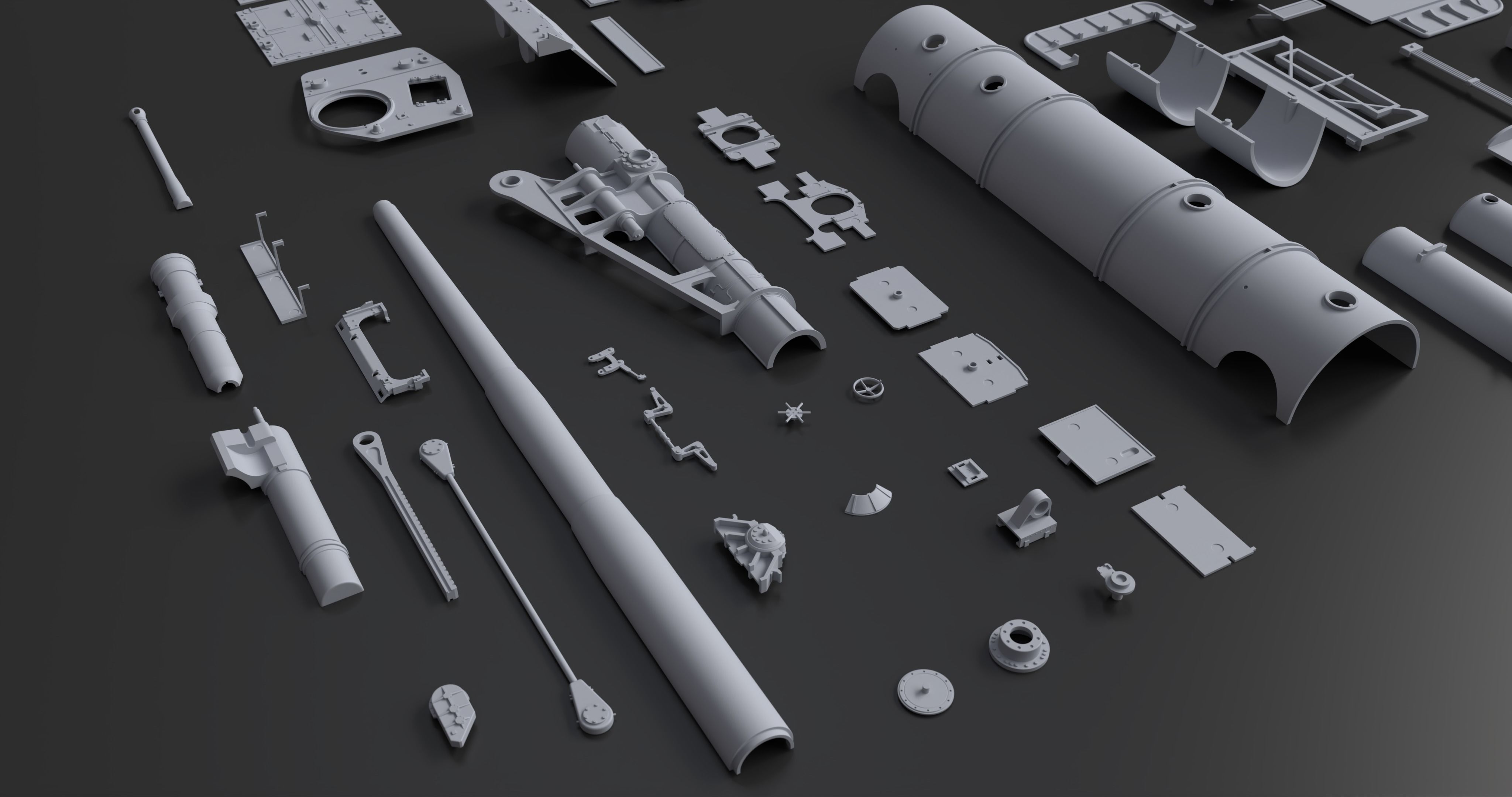 Kitbash Kit - 400 Original Star Wars Parts 3D model_4