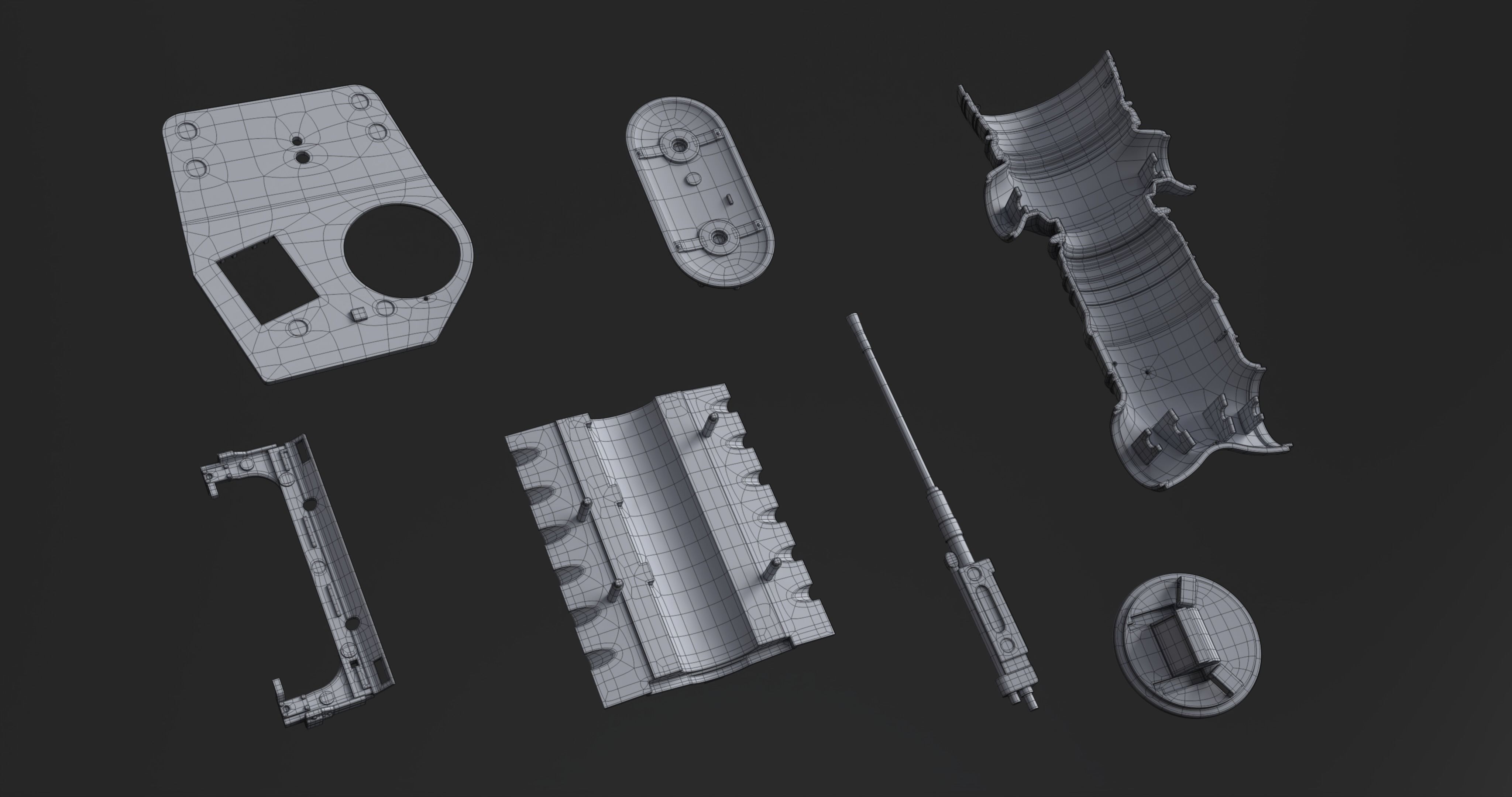 Kitbash Kit - 400 Original Star Wars Parts 3D model_10