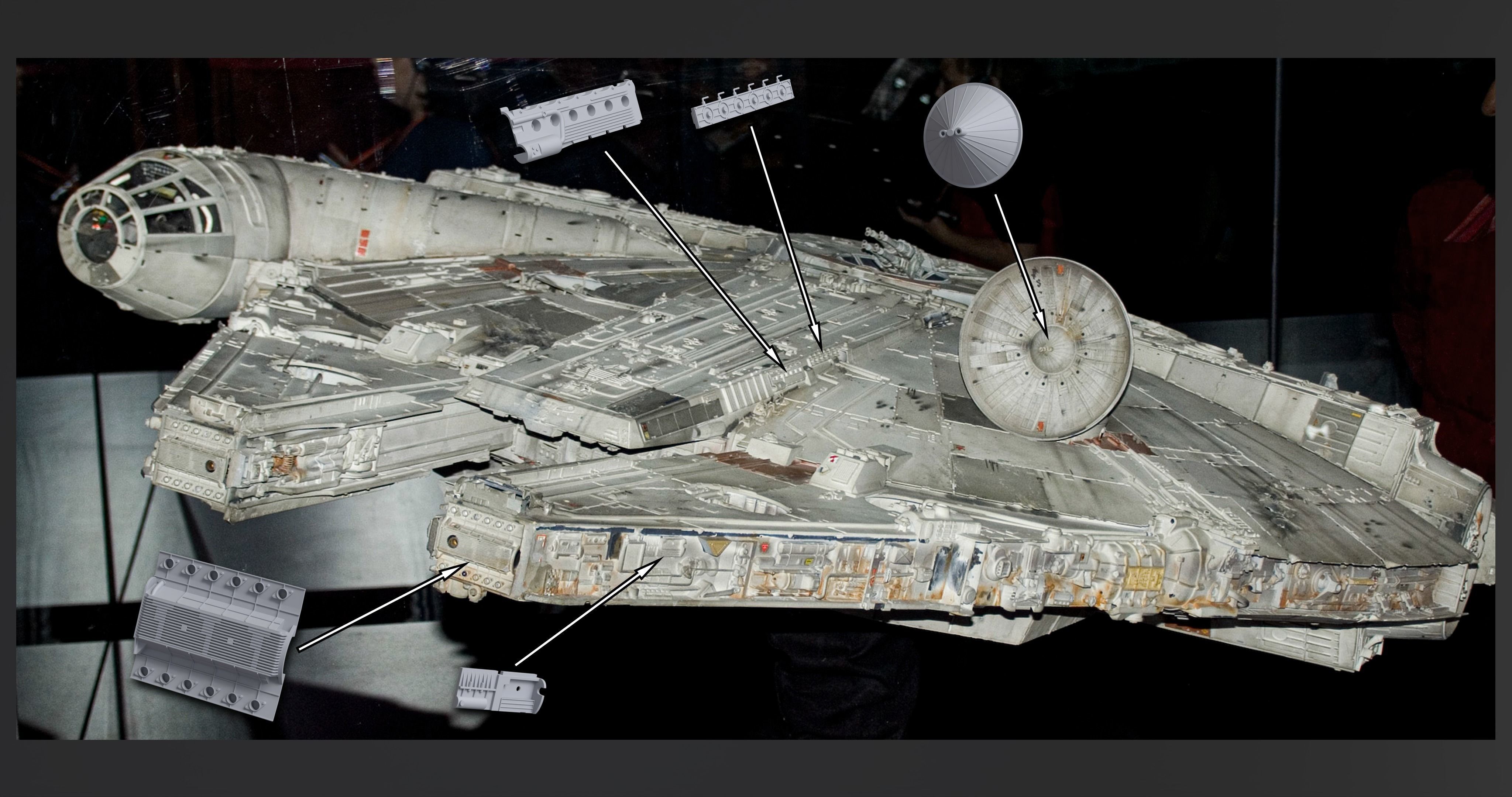 Kitbash Kit - 400 Original Star Wars Parts 3D model_11