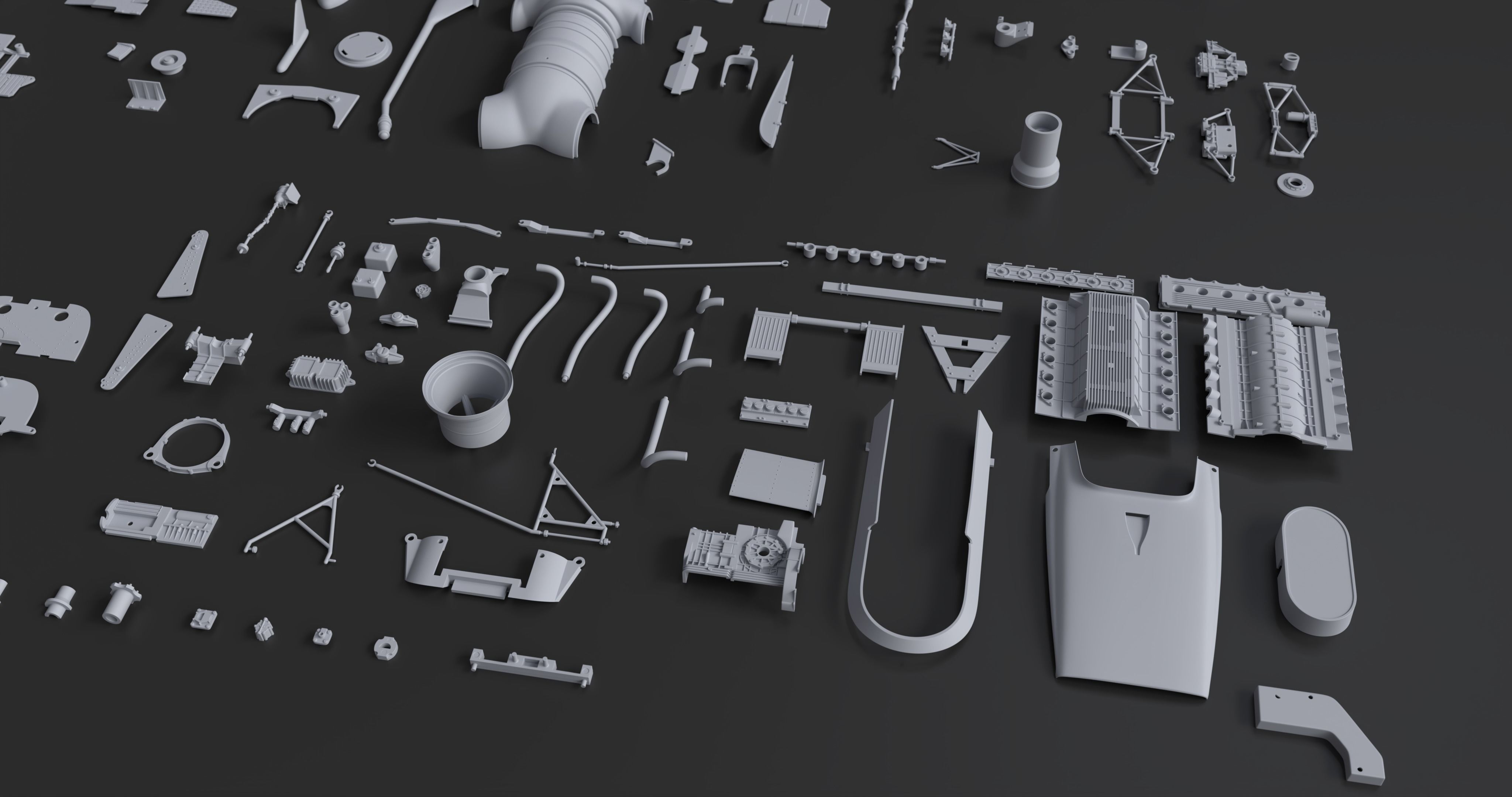 Kitbash Kit - 400 Original Star Wars Parts 3D model_2