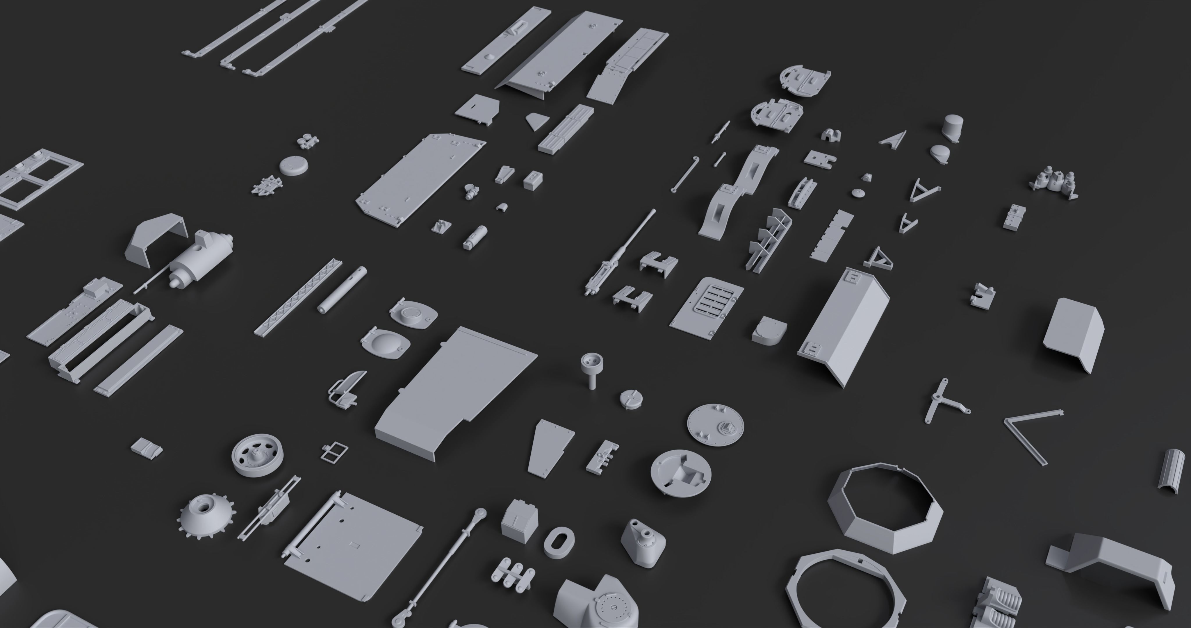 Kitbash Kit - 400 Original Star Wars Parts 3D model_5