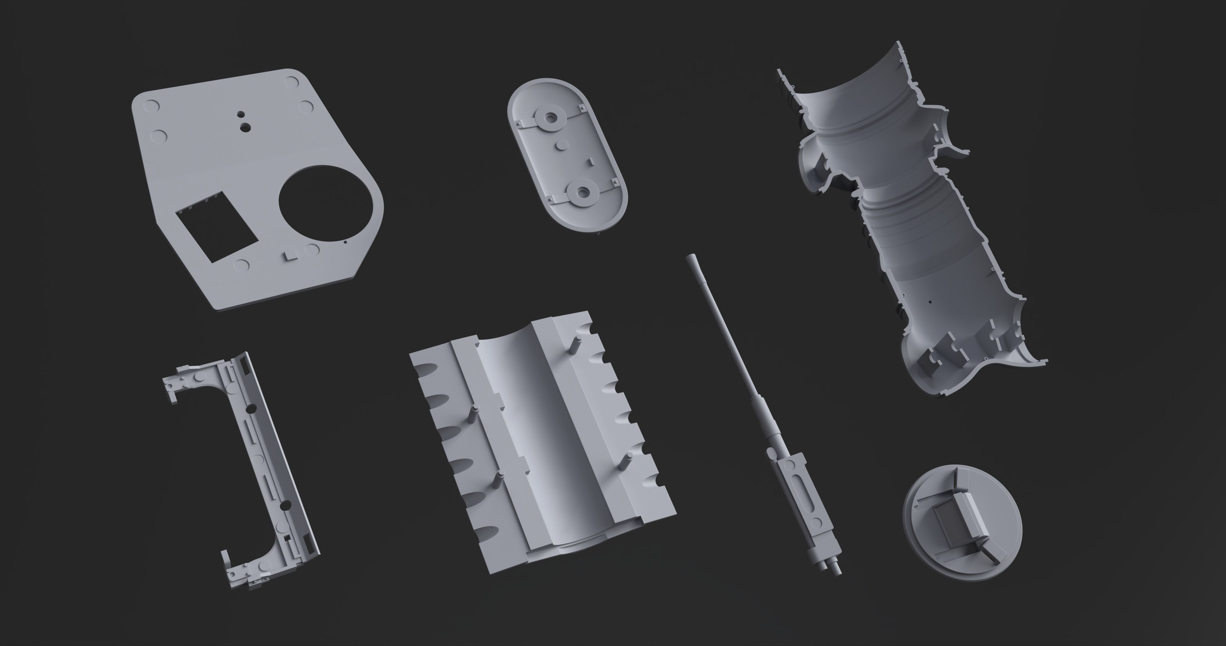 Kitbash Kit - 400 Original Star Wars Parts 3D model_9