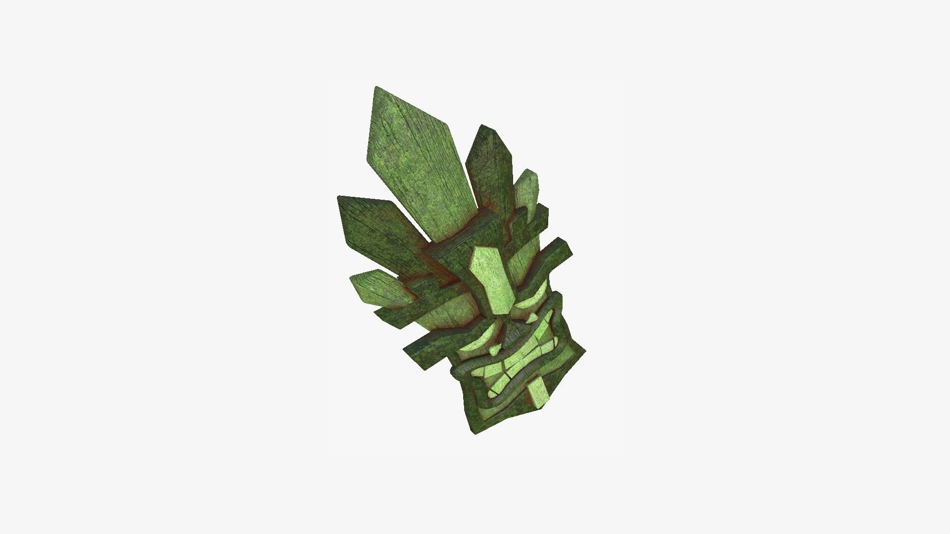 Tribal Mask D08 Full Mud - Costume Character Design Low-poly 3D model_3