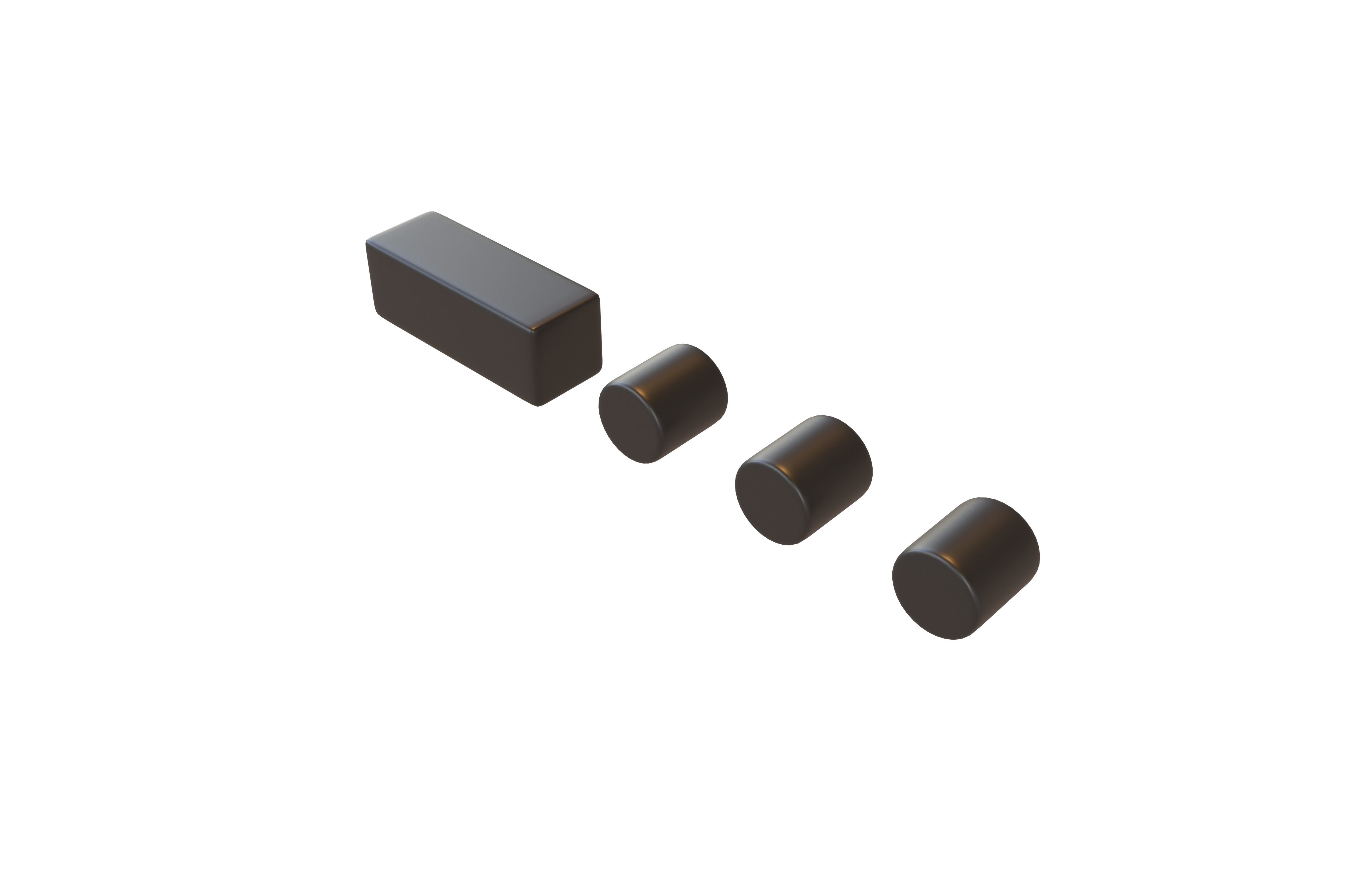 Morse Code B v1 001 Low-poly 3D model_2