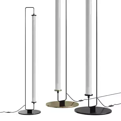 linear metal led floor lamp