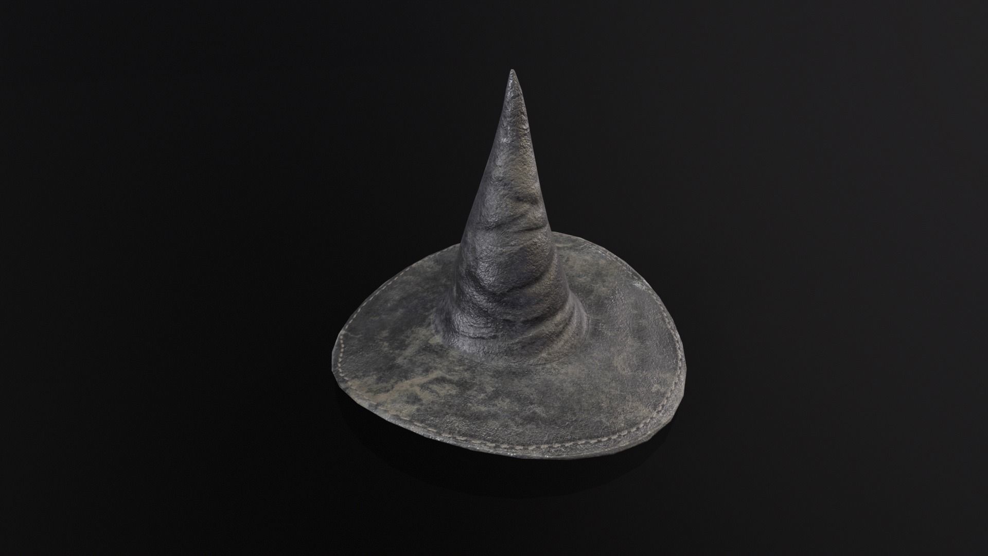 Halloween Witch Hat Decoration Low-poly 3D model_2