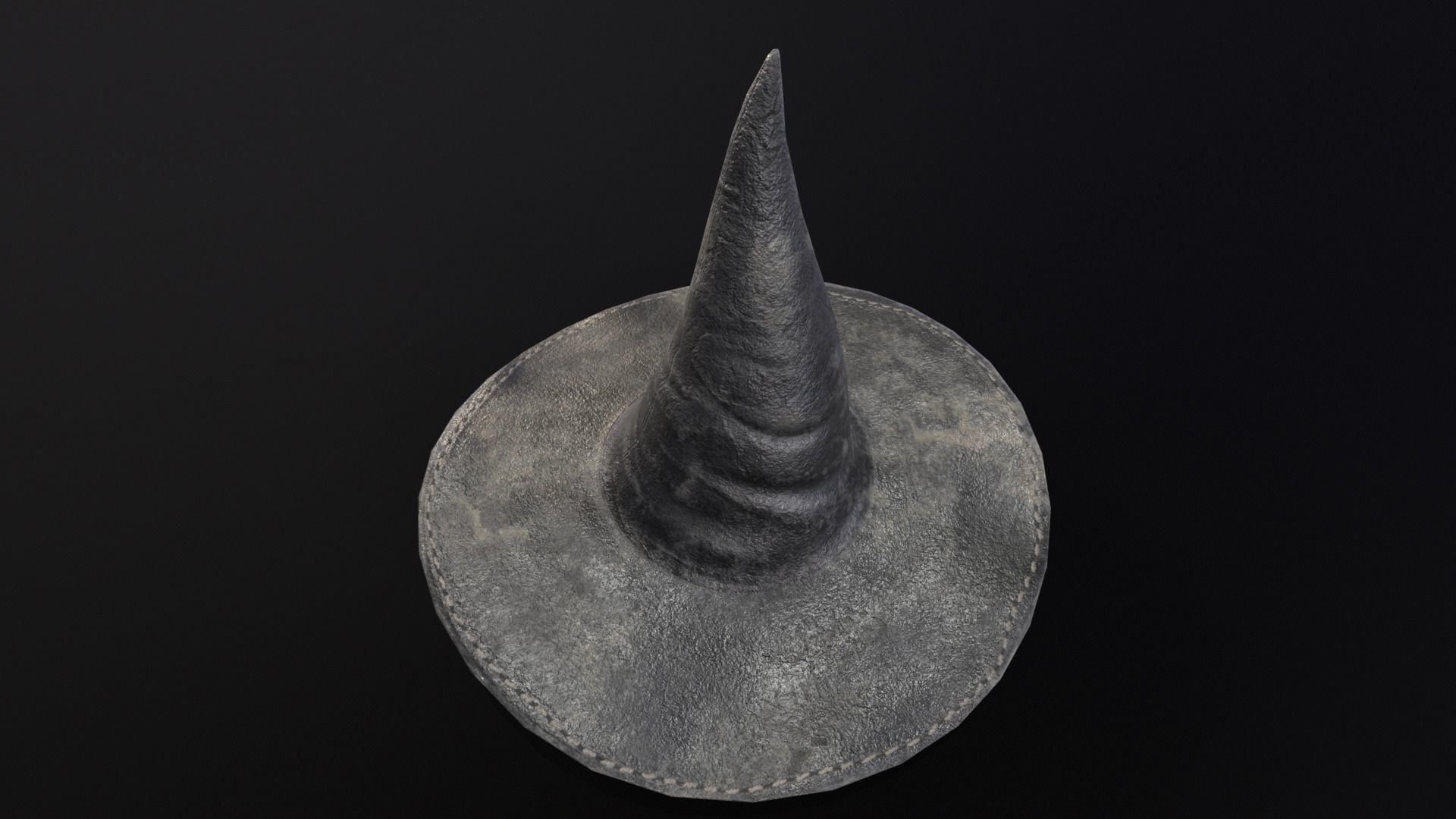 Halloween Witch Hat Decoration Low-poly 3D model_14