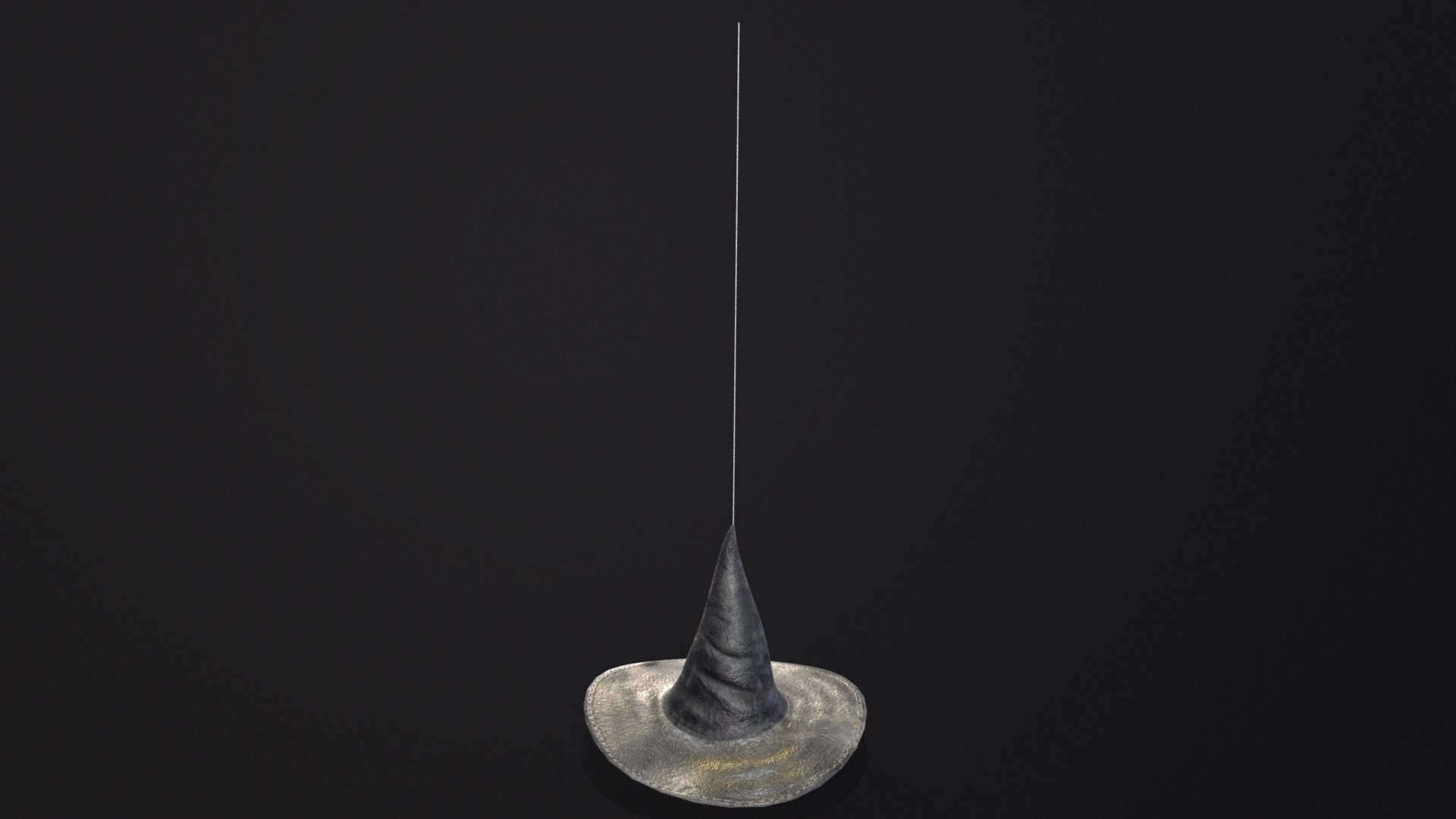 Halloween Witch Hat Decoration Low-poly 3D model_16