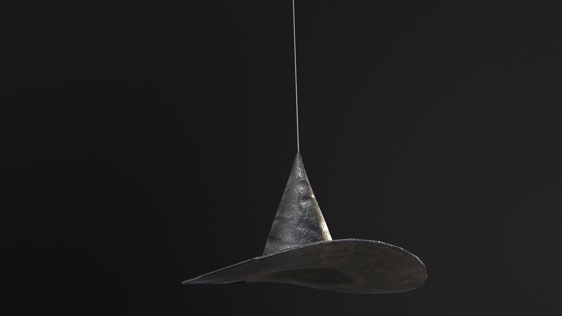 Halloween Witch Hat Decoration Low-poly 3D model_18