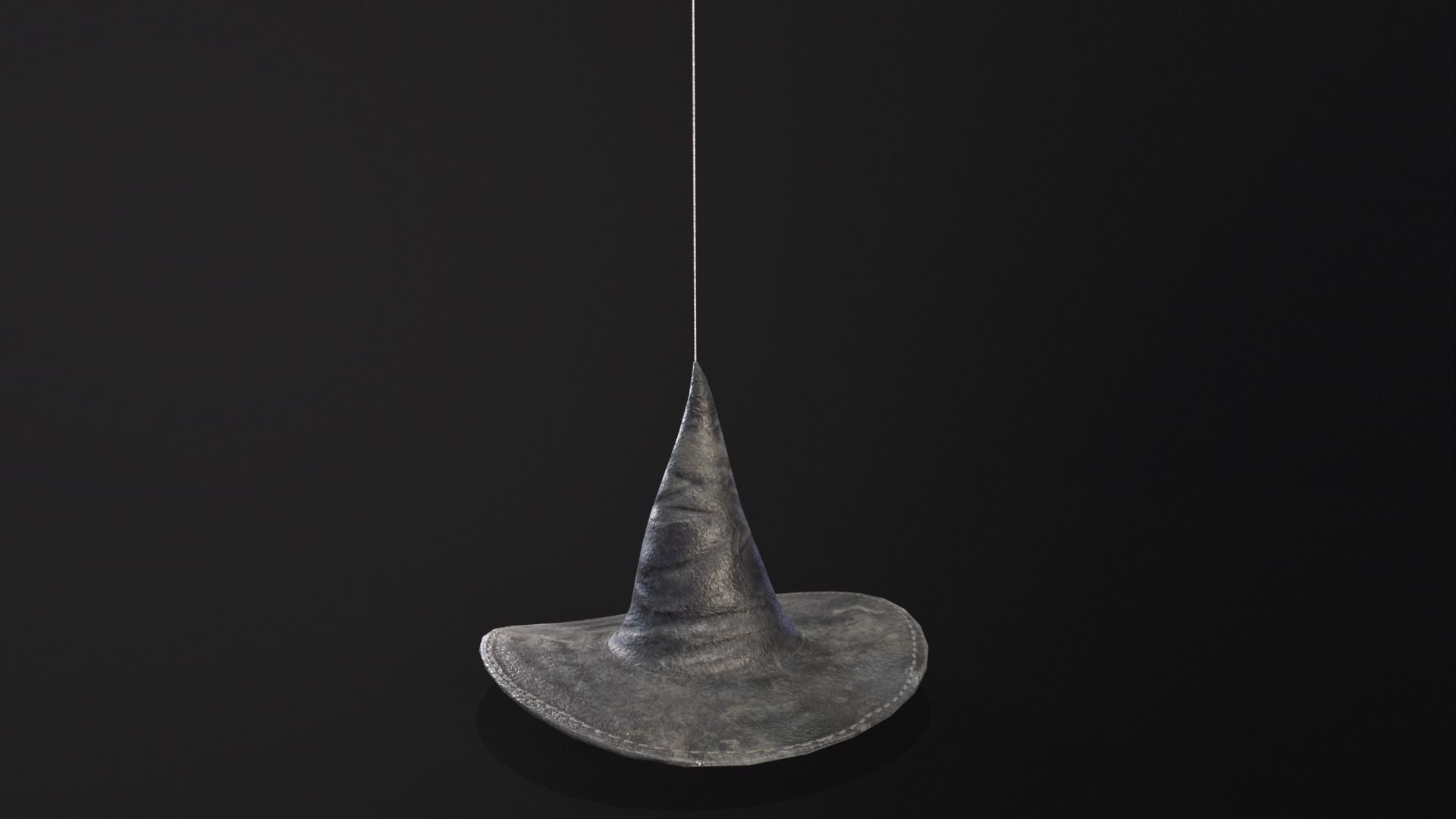 Halloween Witch Hat Decoration Low-poly 3D model_20