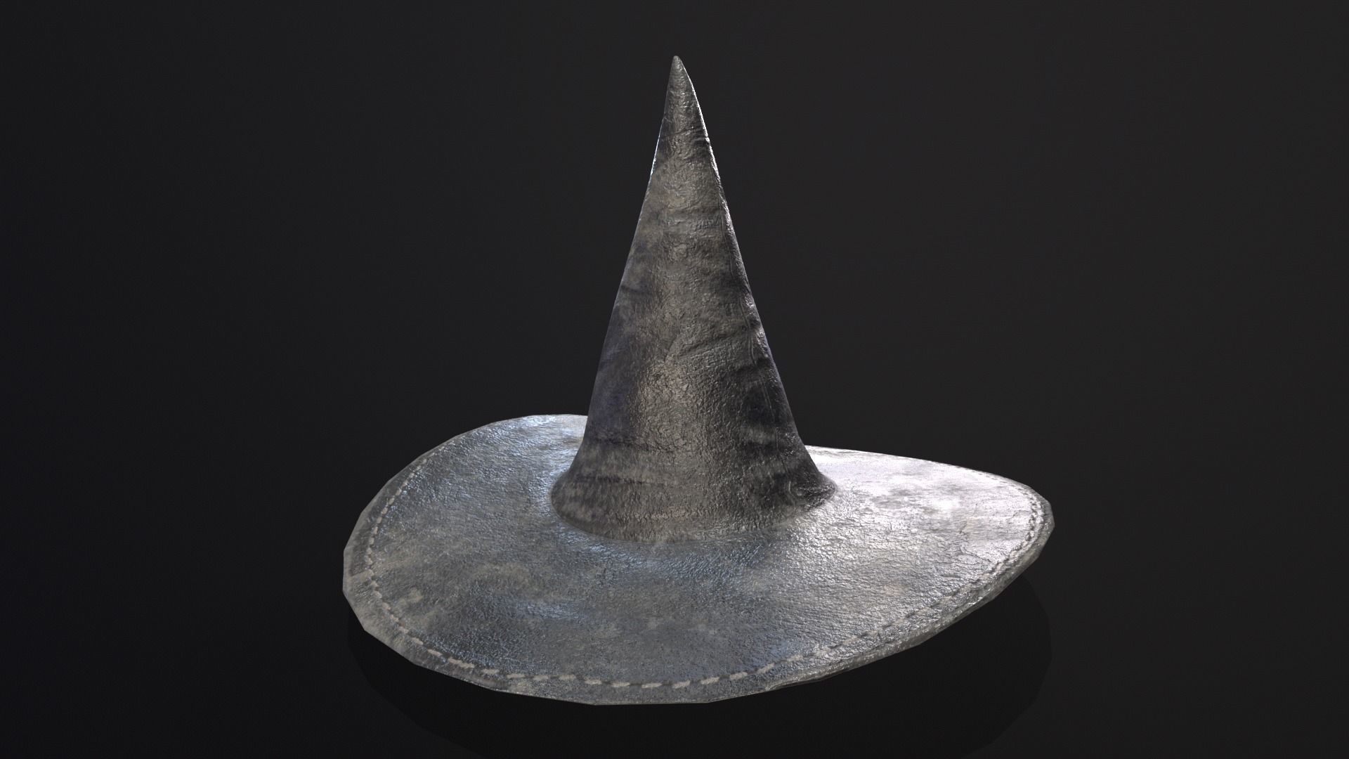 Halloween Witch Hat Decoration Low-poly 3D model_8