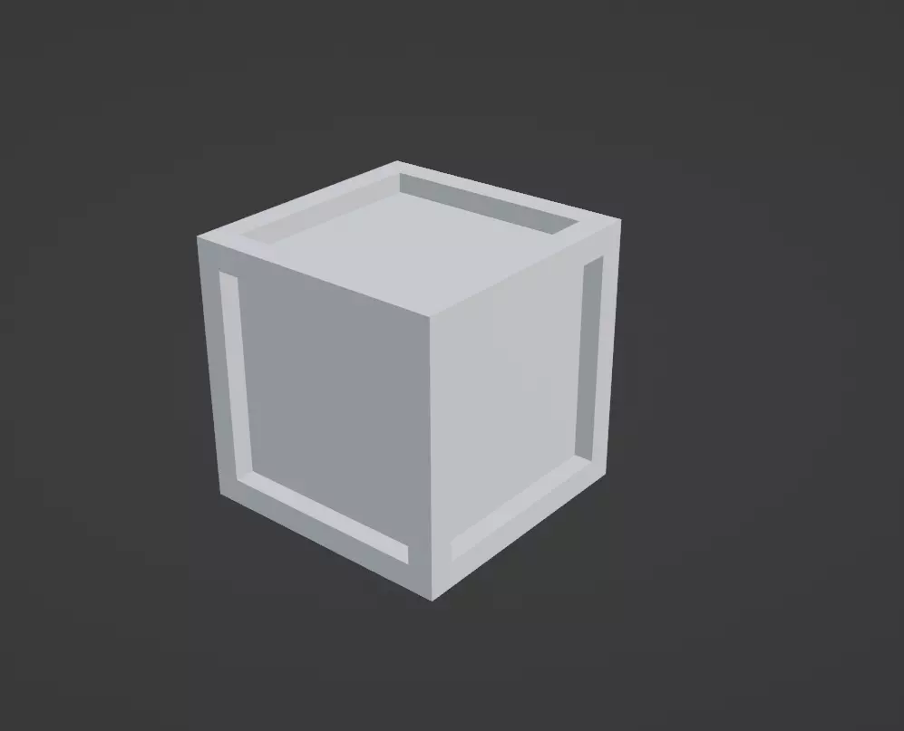 Cube Low Poly 3D print model_0