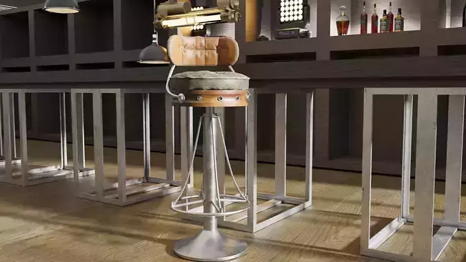 Bar stool in loft style