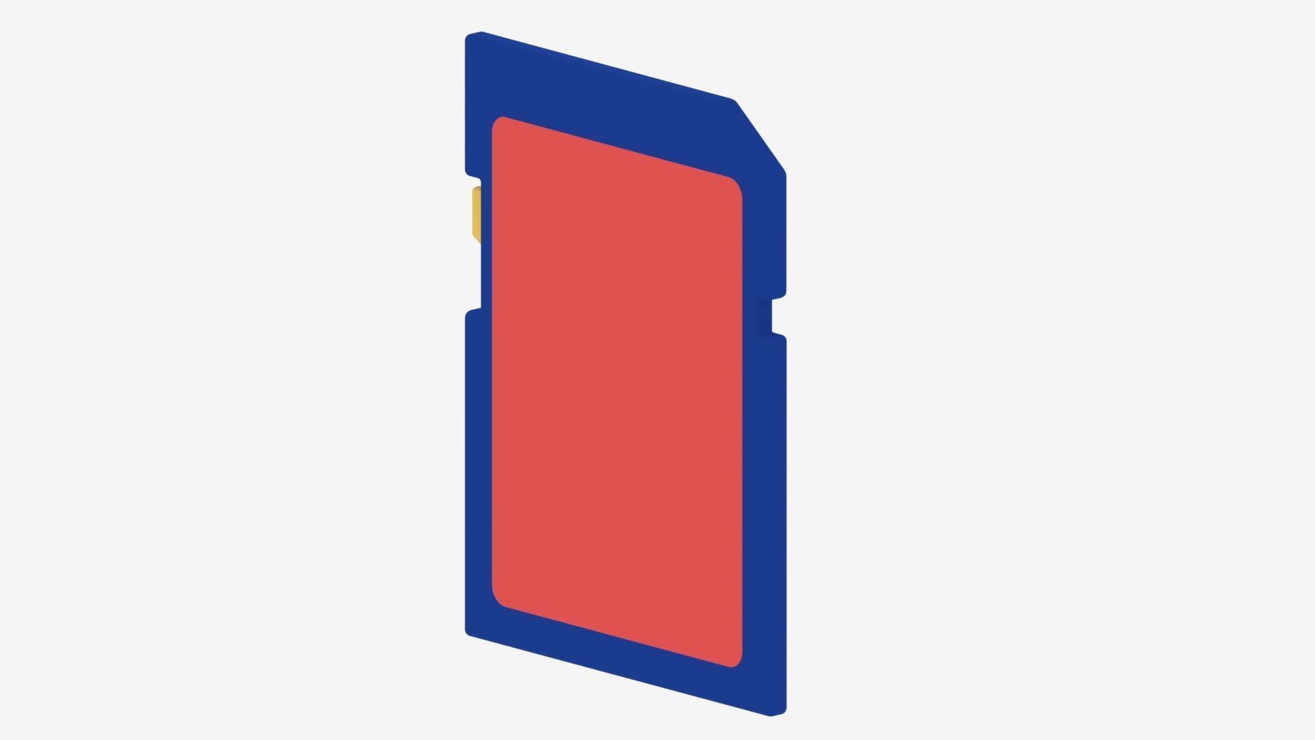 Cartoon SD Memory Card 3D model_8