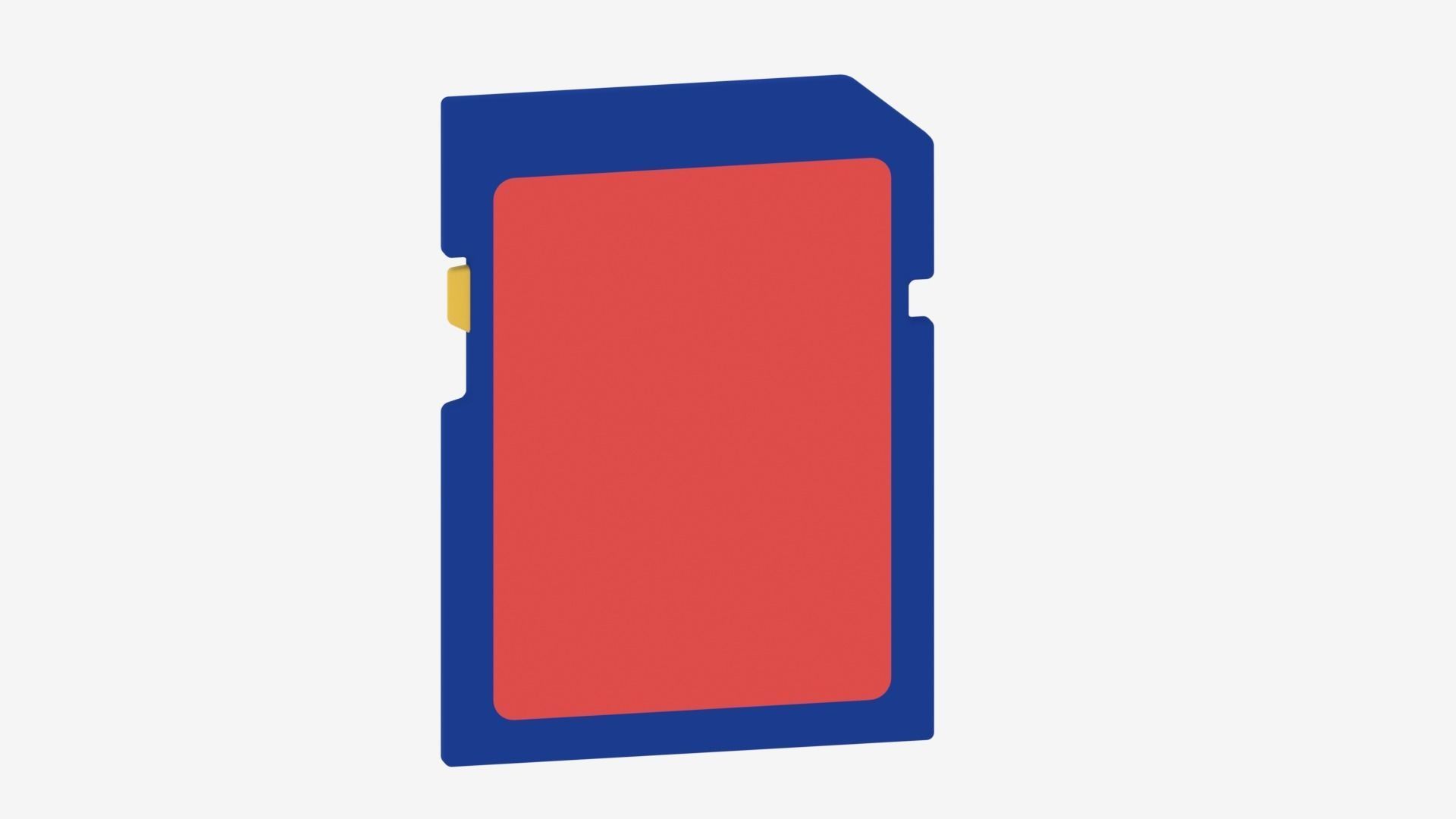 Cartoon SD Memory Card 3D model_6