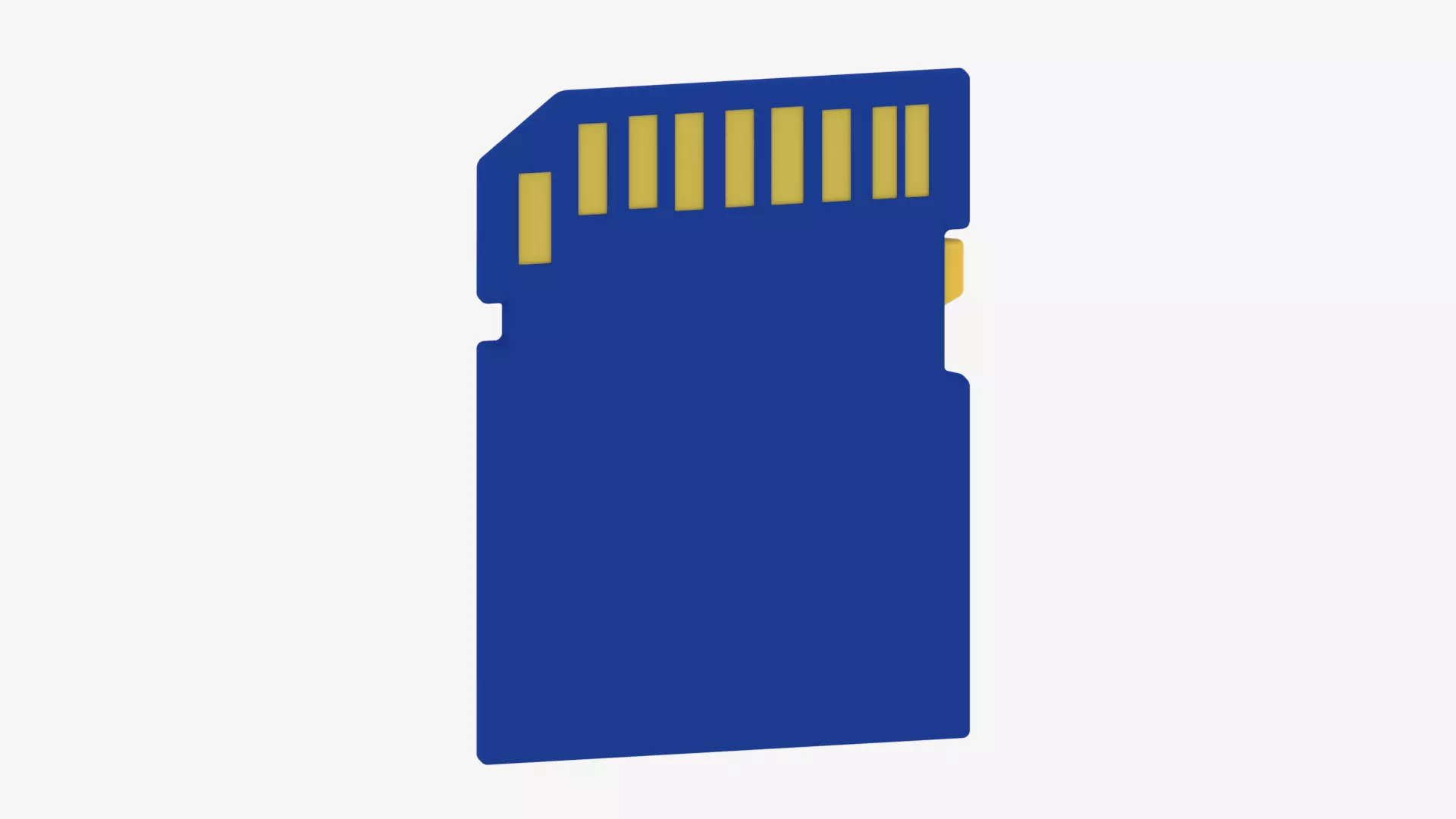 Cartoon SD Memory Card 3D model_0