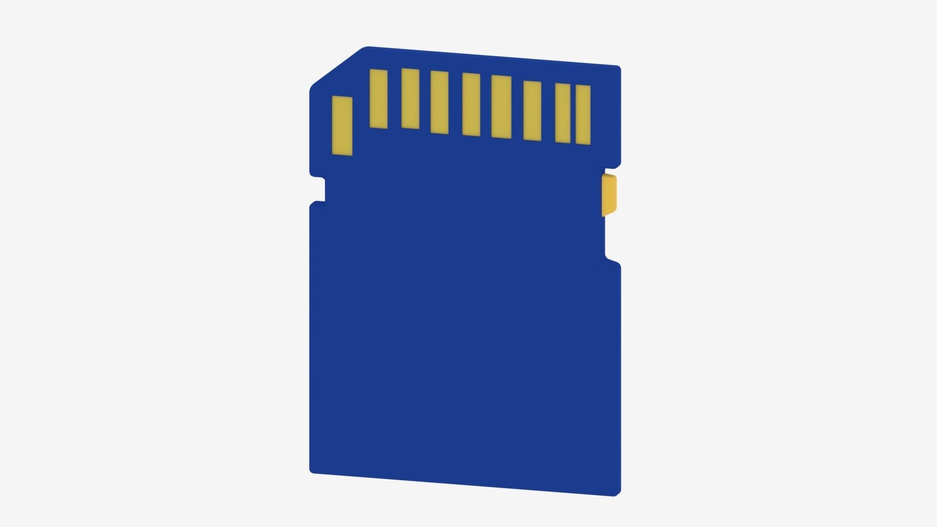 Cartoon SD Memory Card 3D model_1