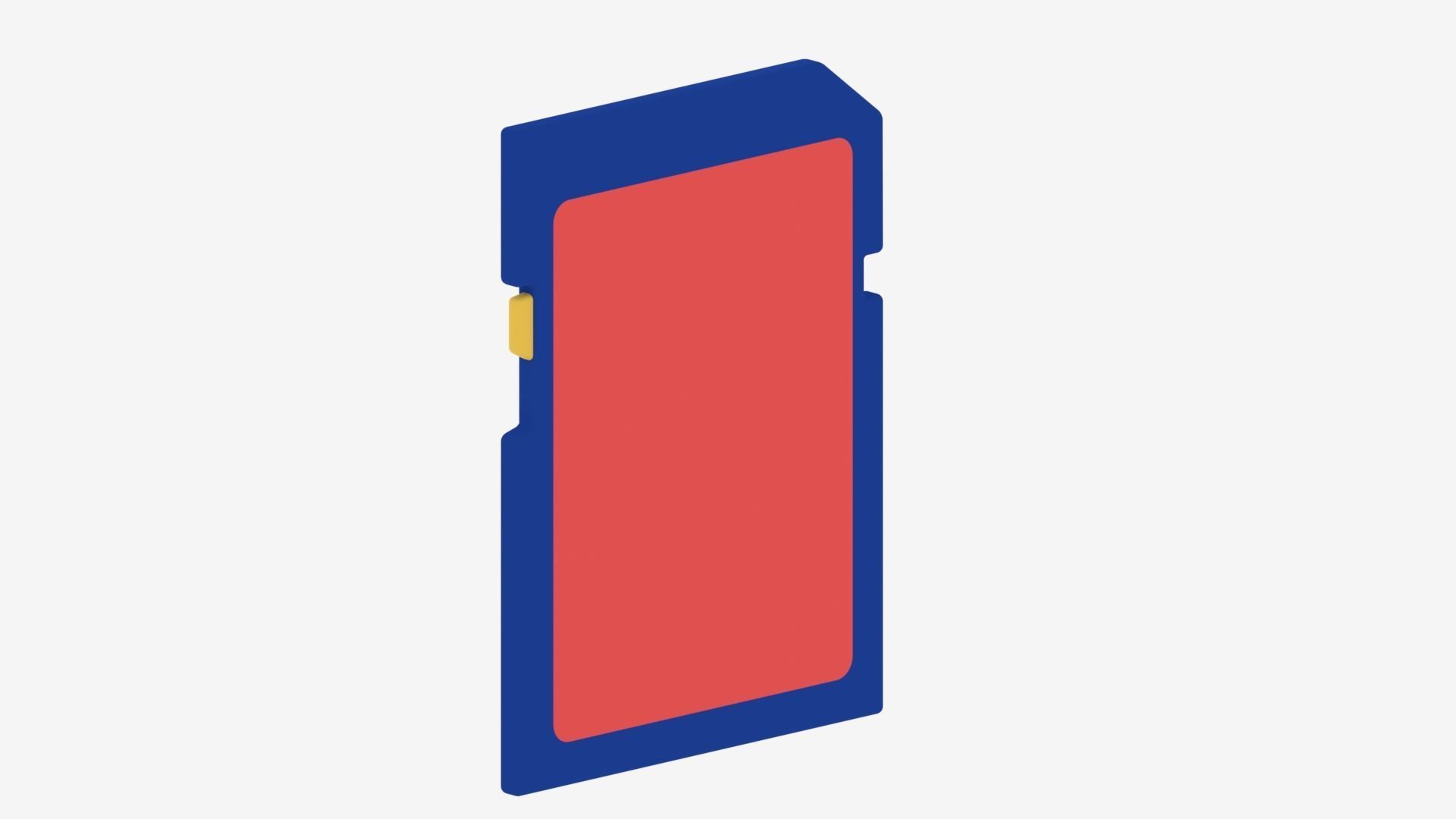 Cartoon SD Memory Card 3D model_5