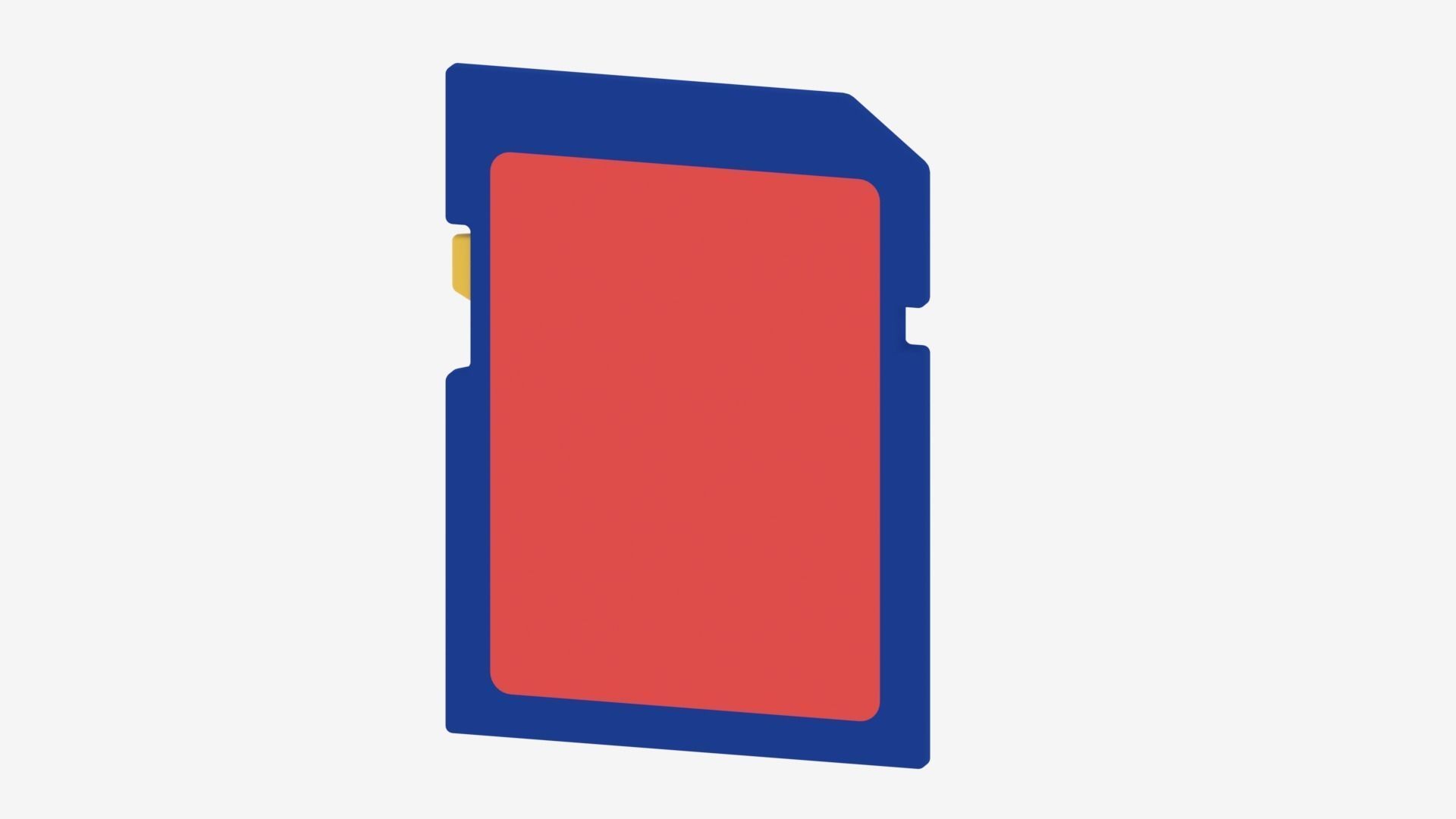 Cartoon SD Memory Card 3D model_7
