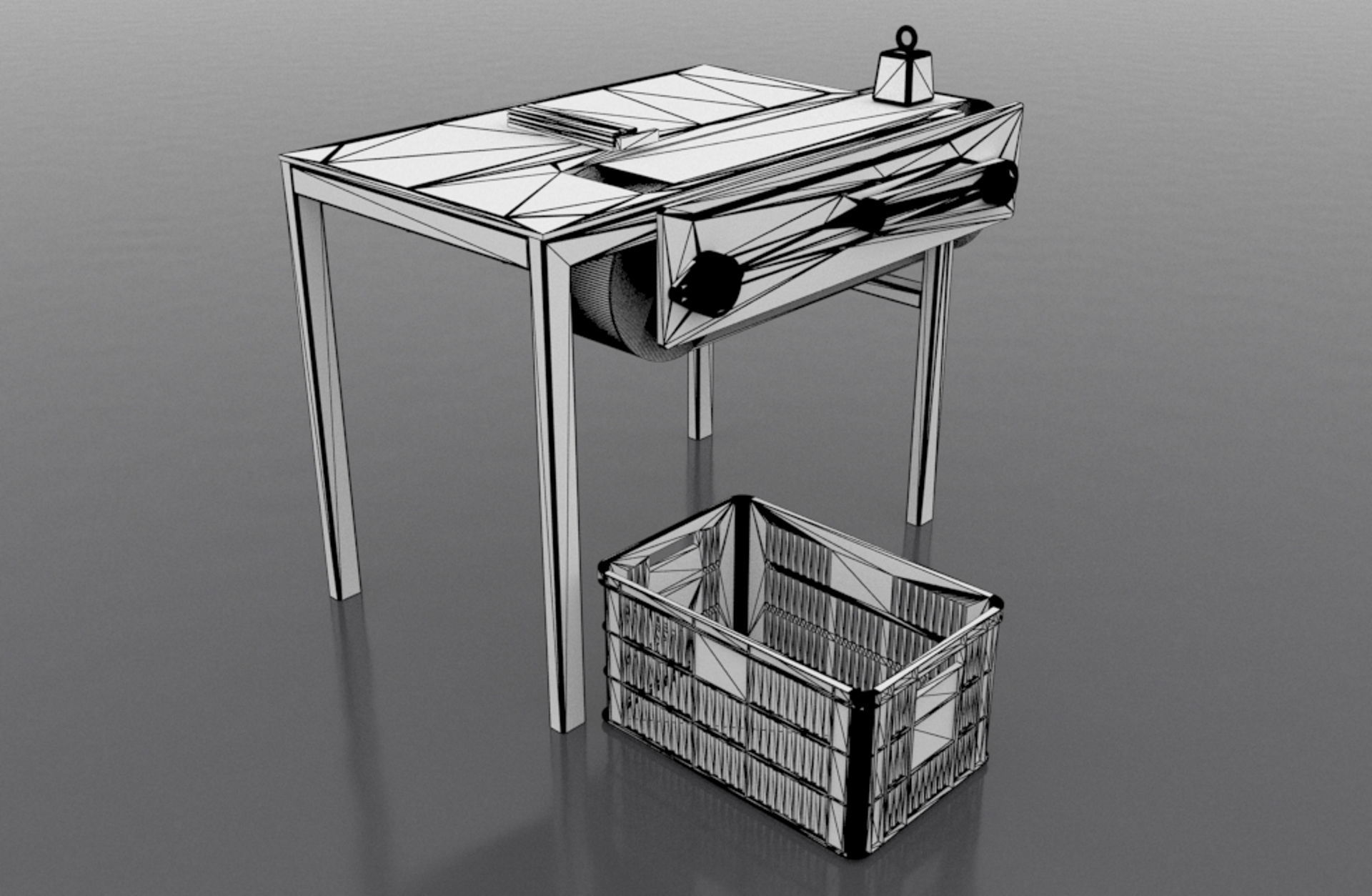 Basket Test Machine 3D model_4