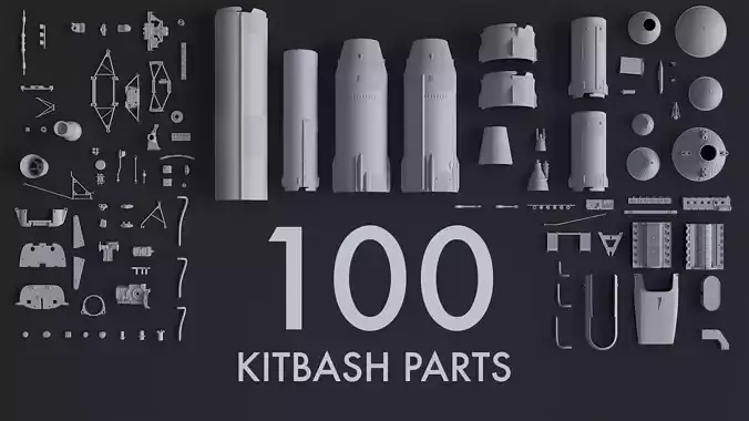 Kitbash Kit - 100 Original Star Wars Parts