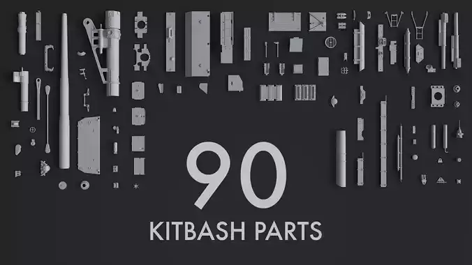 Kitbash Kit - 90 Original Star Wars Parts