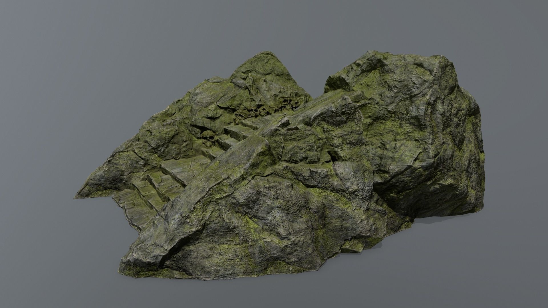 stairs Low-poly 3D model_3