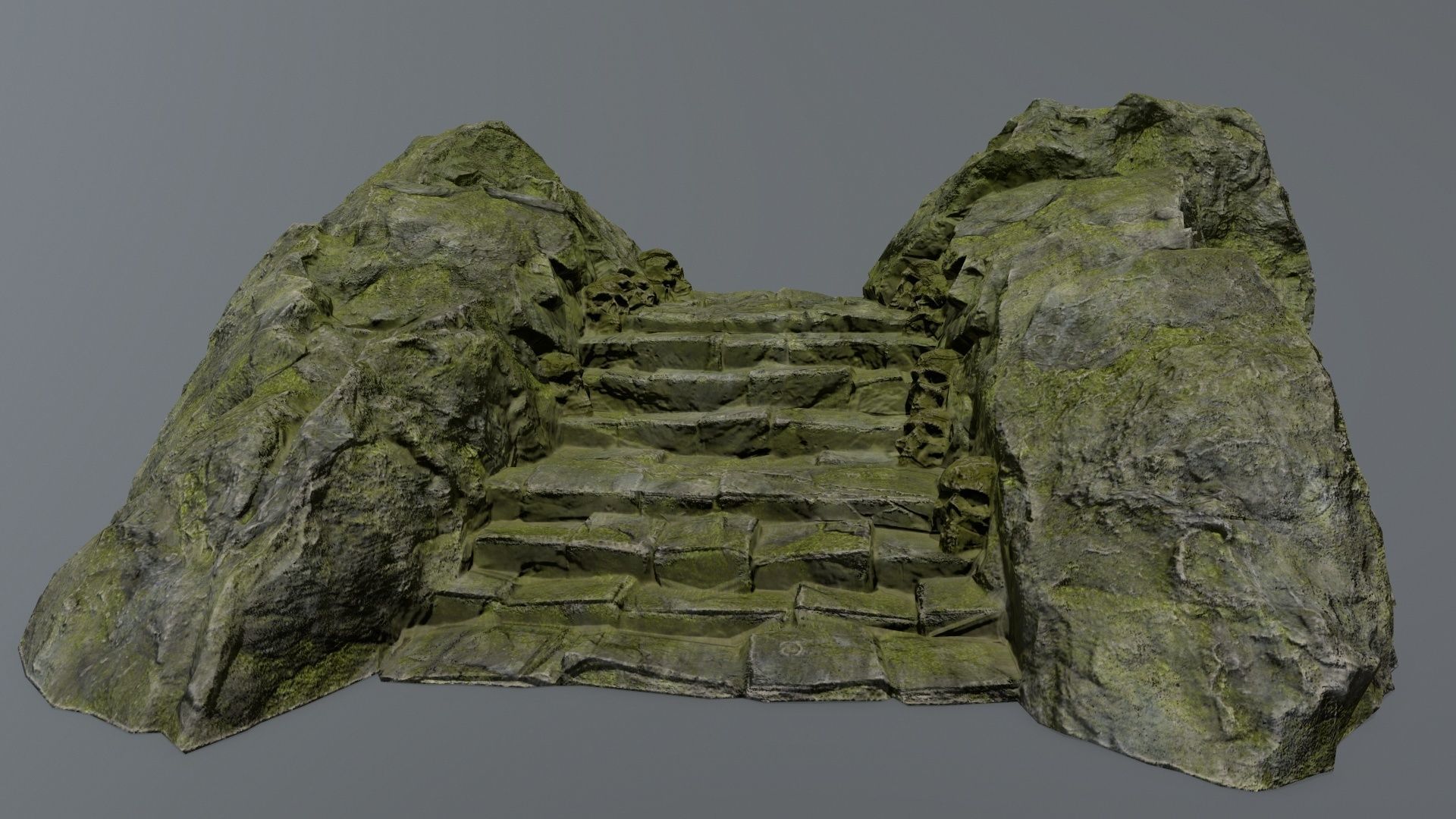 stairs Low-poly 3D model_1