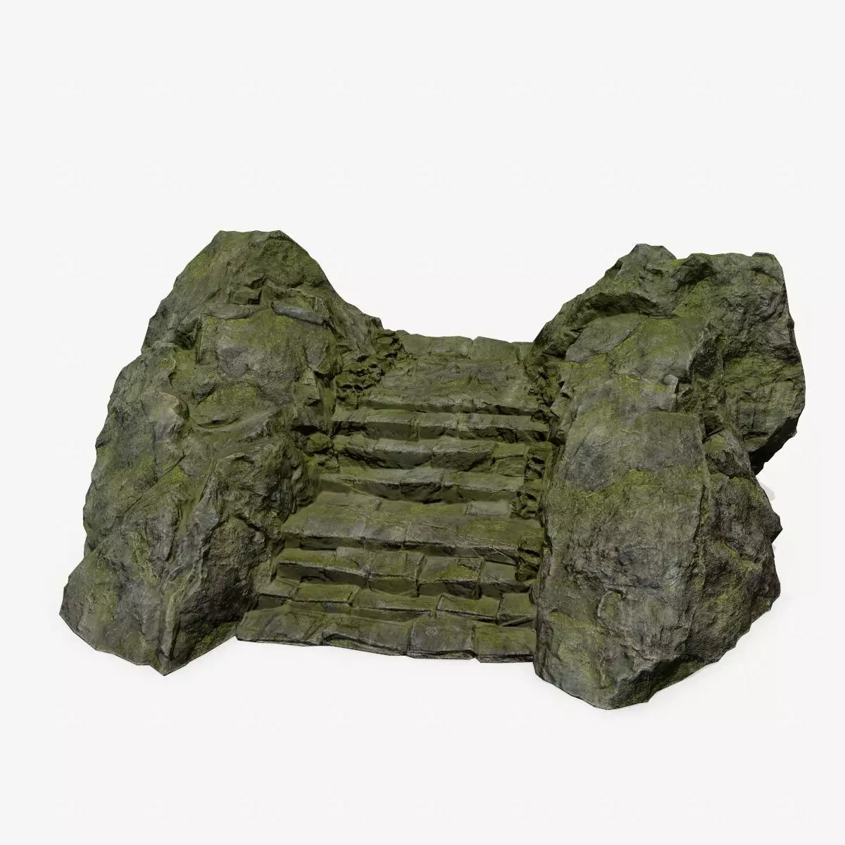 stairs Low-poly 3D model_0