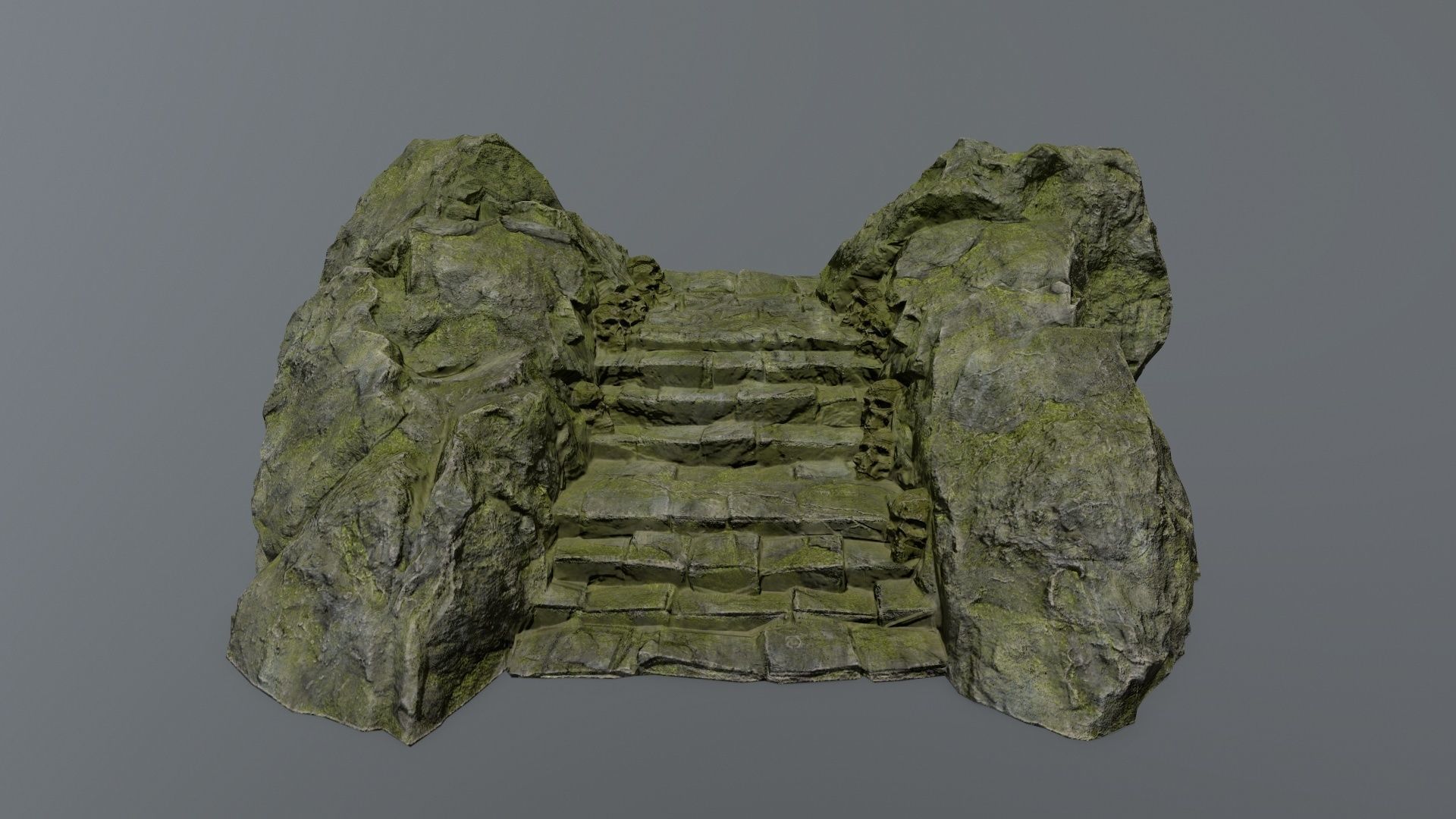 stairs Low-poly 3D model_12