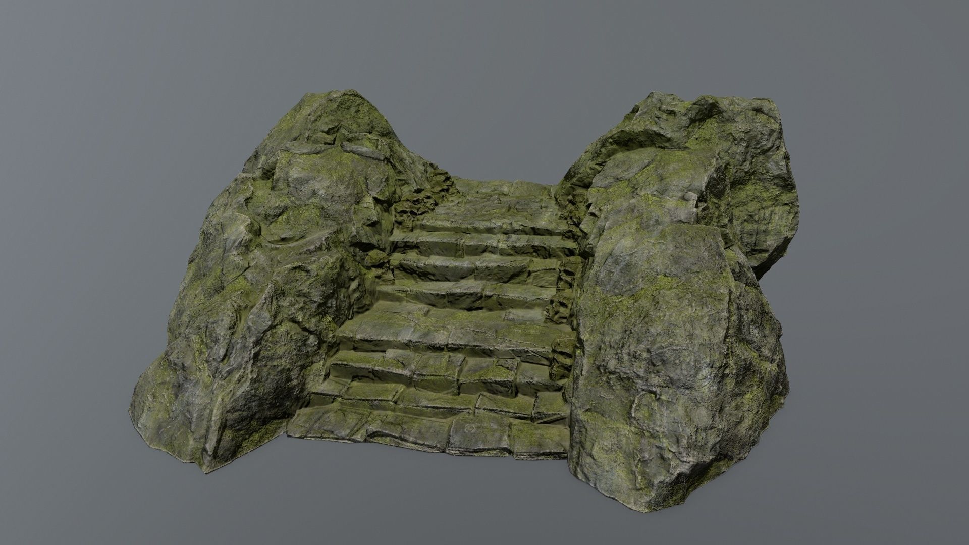 stairs Low-poly 3D model_2