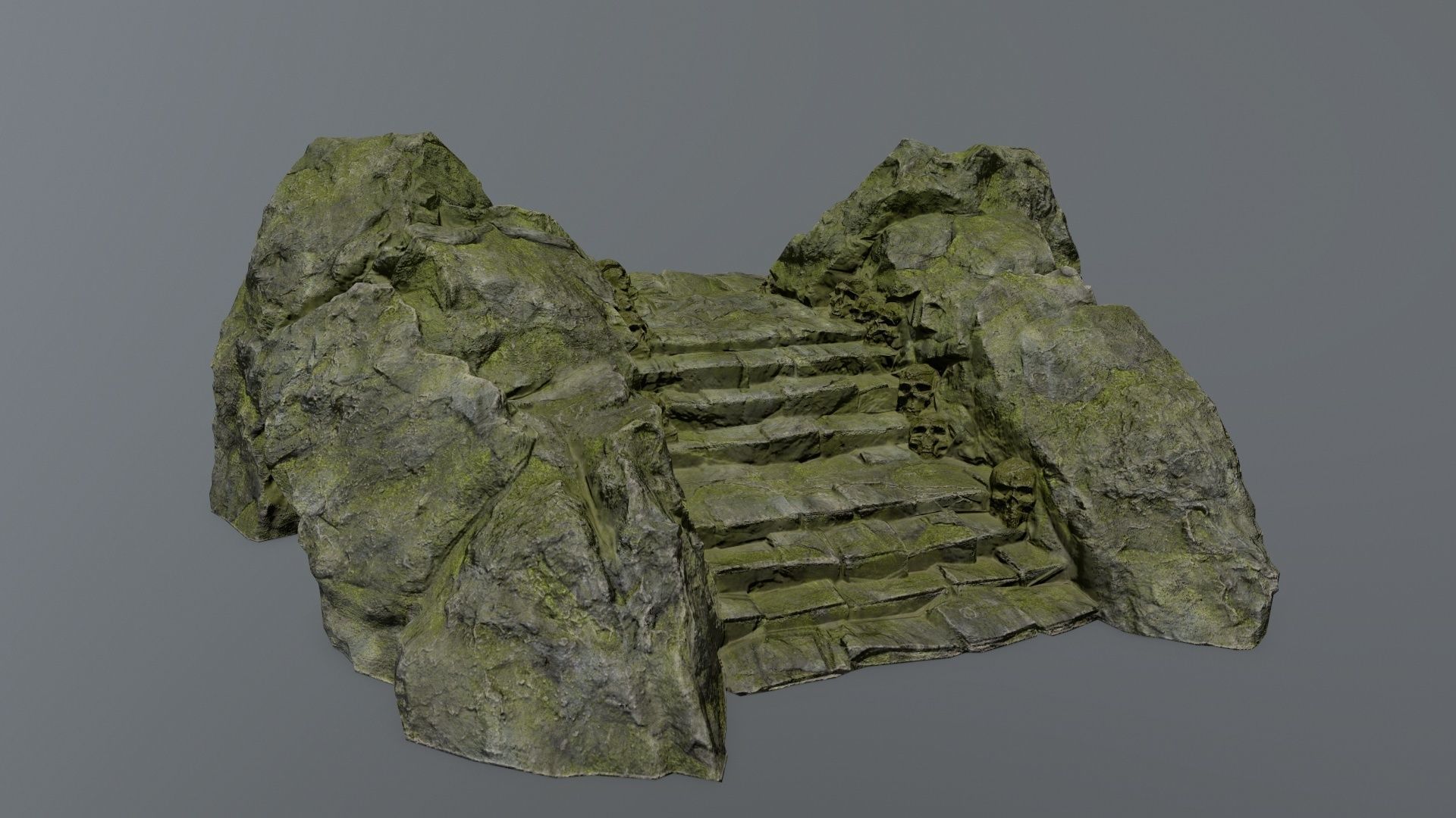 stairs Low-poly 3D model_11