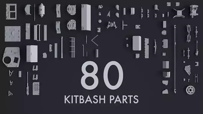 Kitbash Kit - 80 Original Star Wars Parts