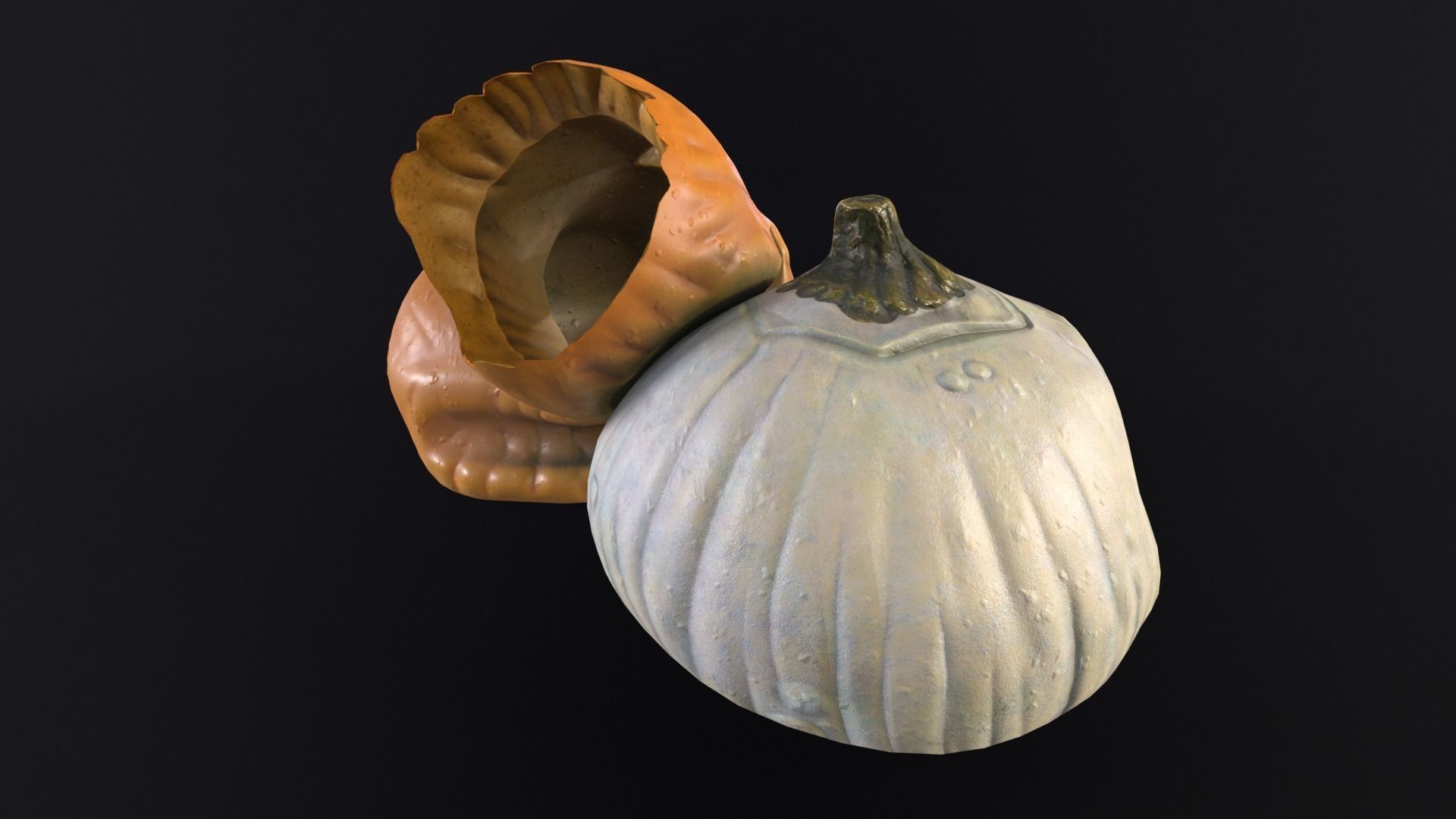 Halloween Rotten Pumpkins Low-poly 3D model_16