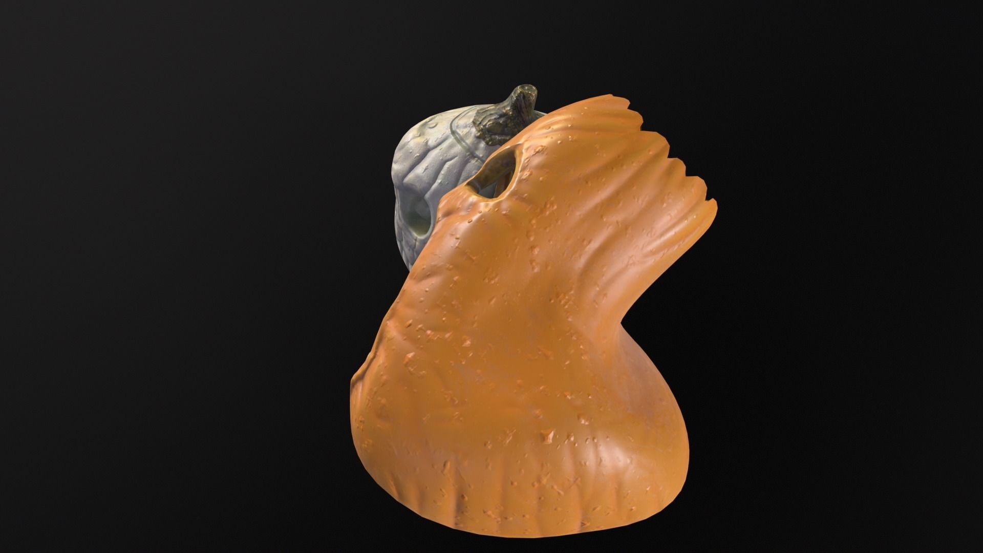 Halloween Rotten Pumpkins Low-poly 3D model_10