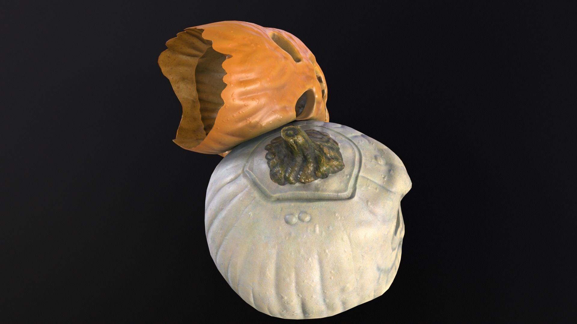 Halloween Rotten Pumpkins Low-poly 3D model_18