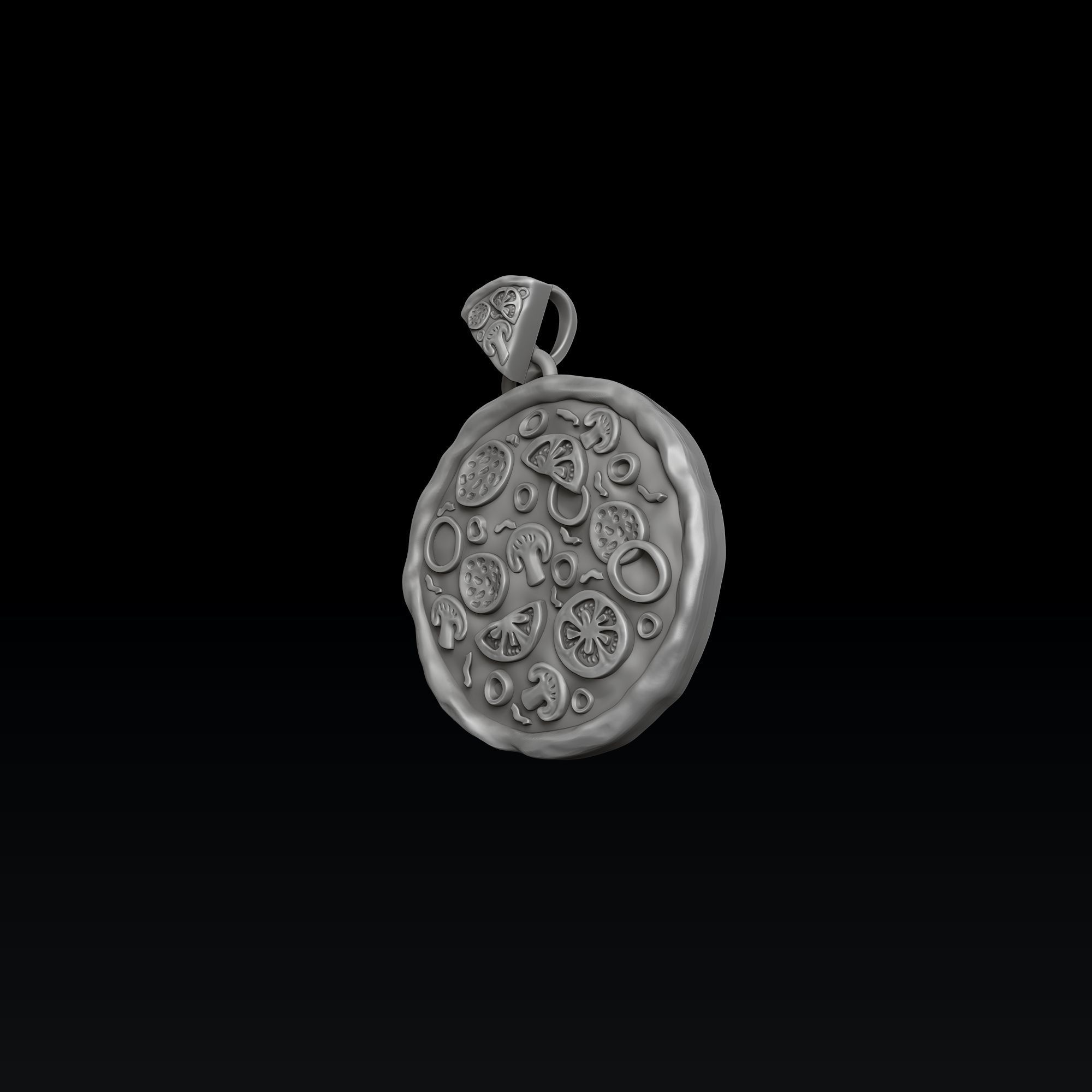 Pizza Pendant 3D print model_7