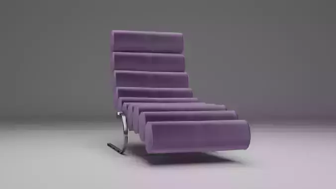 Velvet armchair 3d model