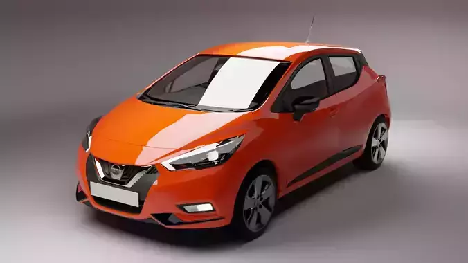 Nissan micra Low-poly 3D model