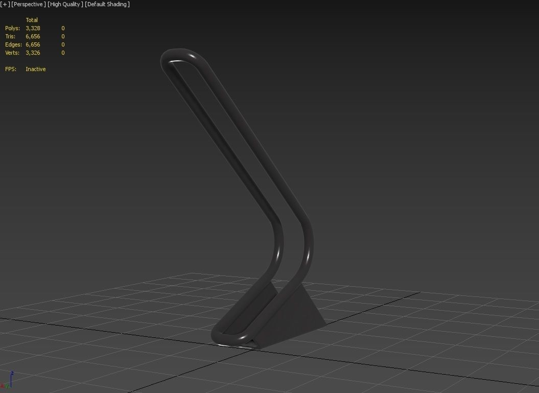 Bike Rack M02 Low-poly 3D model_7
