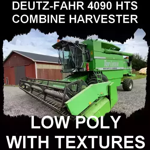 DEUTZ-FAHR 4090hts harvester LOW POLY