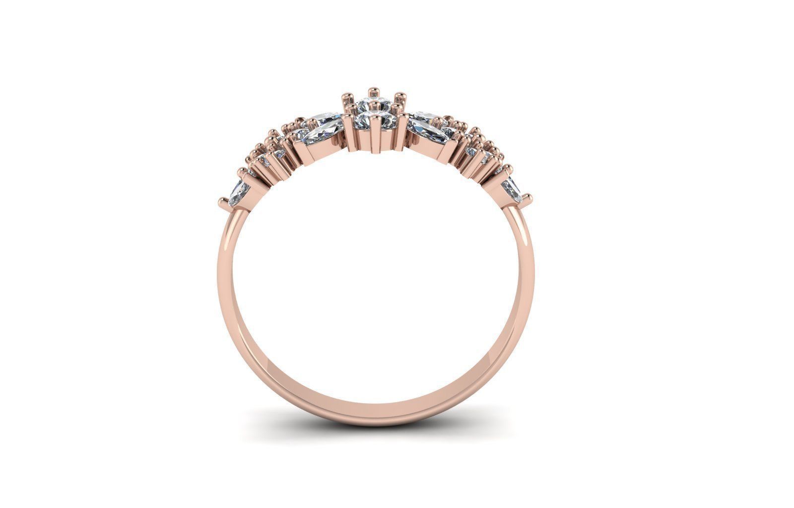 Marquis ring 3D print model_1