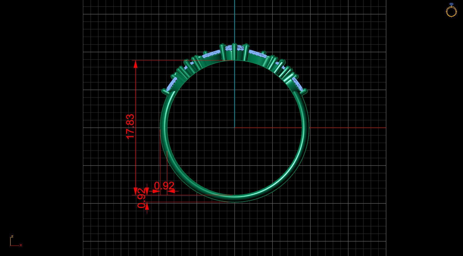 Marquis ring 3D print model_6