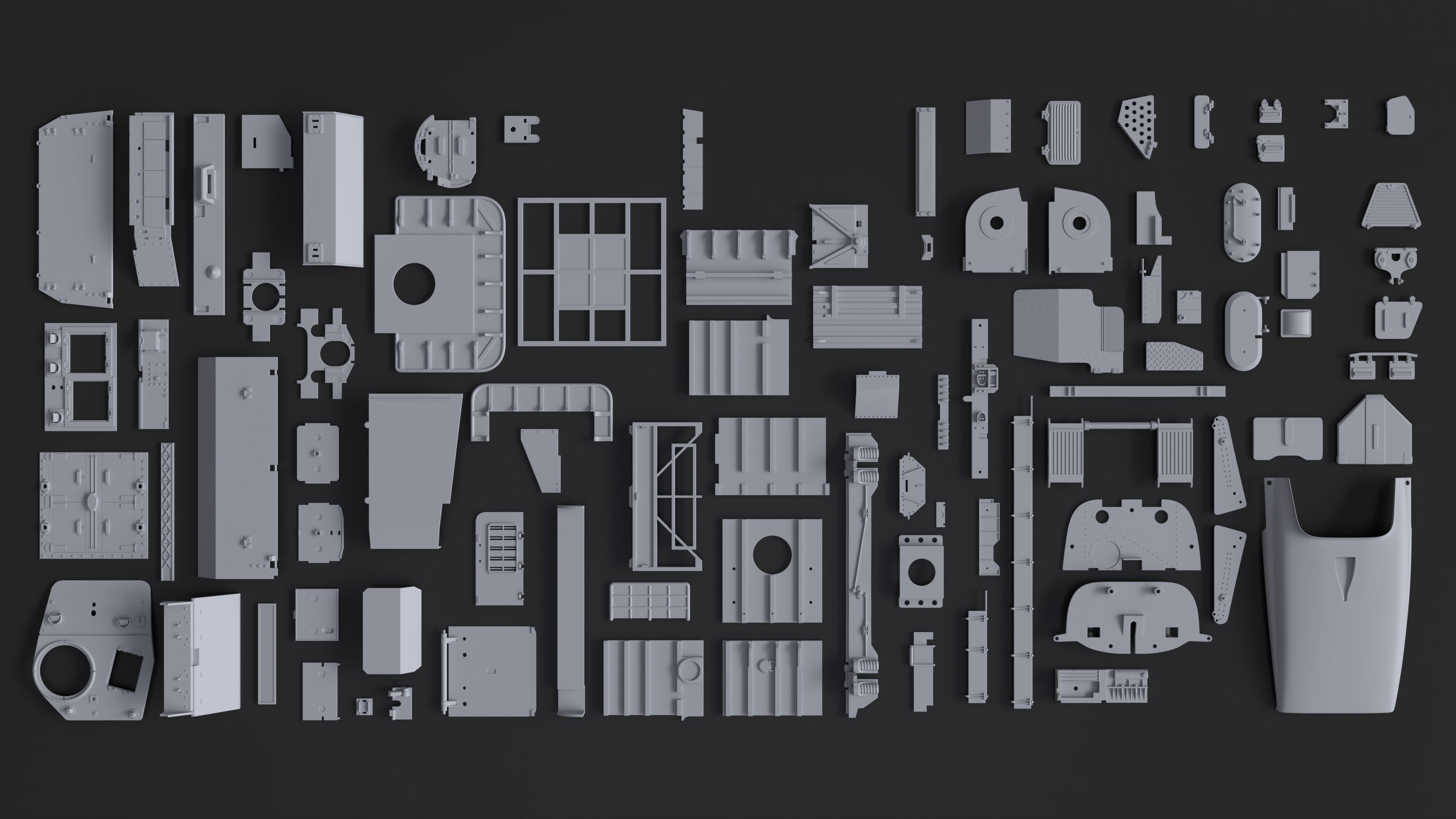 Kitbash Kit - 90 Panels and Surfaces V1 3D model_1
